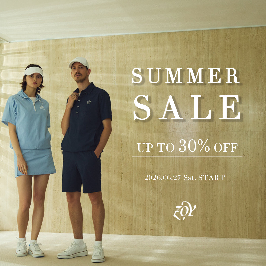 【ZOY SUMMER SALE/最新モデル101種類 - 最大30%OFF】眩ゆい日差しの中で、洗練極まる大人の気品を纏う。ZOYが描く「シンプル&エレガンス」を象徴する、新たなマスターピースの数々を特別なプライスで。本日より「ZOY SUMMER SALE」を開催します