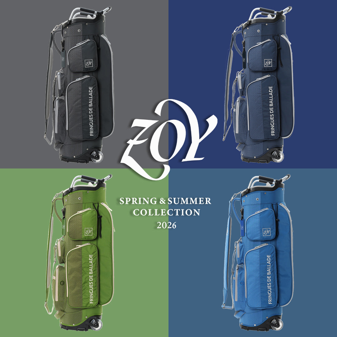 【通常販売開始/TWO WHEEL CADDIEBAG】ZOYのフラッグシップモデル - 二輪キャスター搭載キャディバッグ。新たにリリースされた4つの新色の通常販売が解禁。重量・素材・操作性。ZOYはこの夏、キャディバッグの基準を、ワンステージ上に引き上げる。