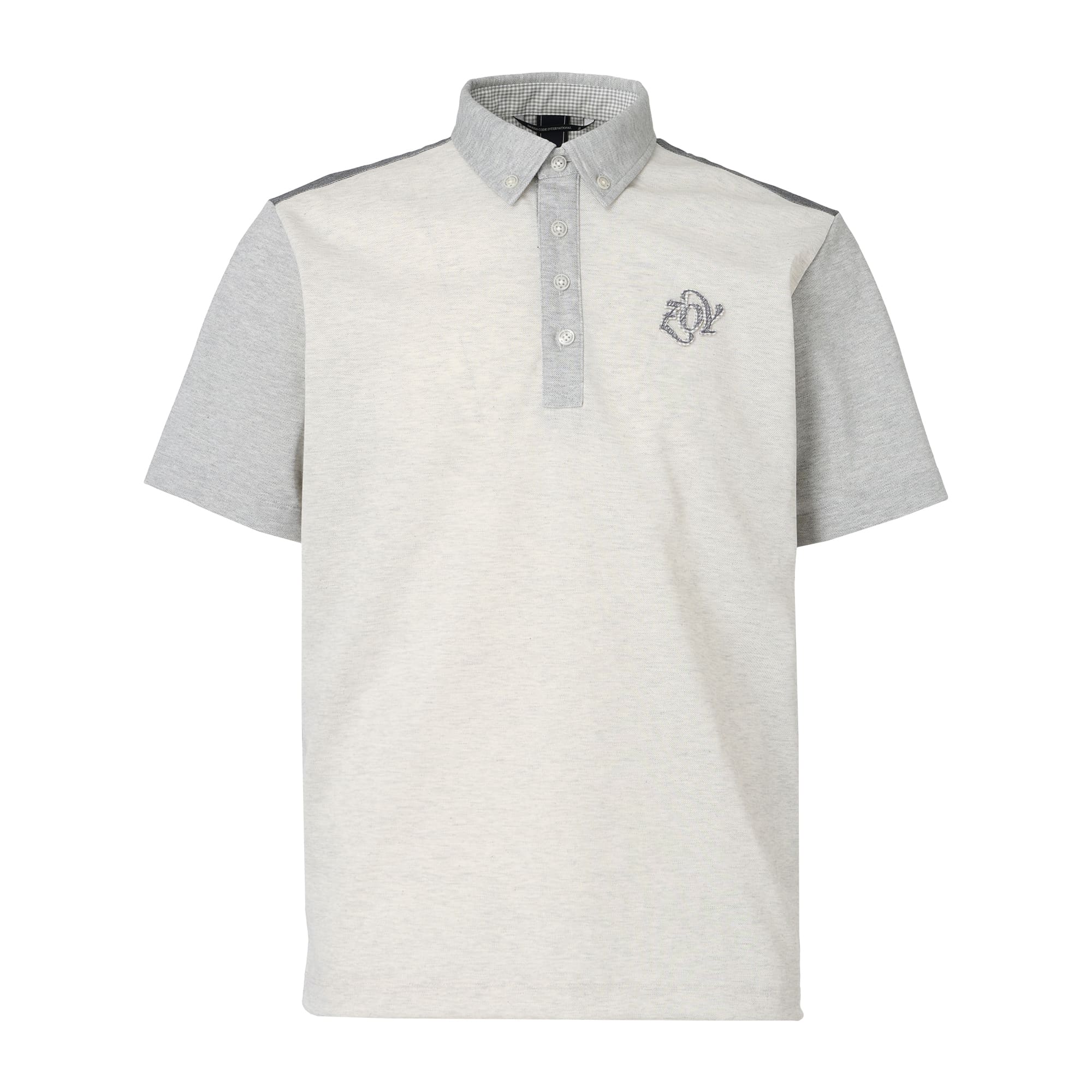 MEN AEGEAN ORGANIC*RENU鹿の子 半袖シャツ グレーミックス