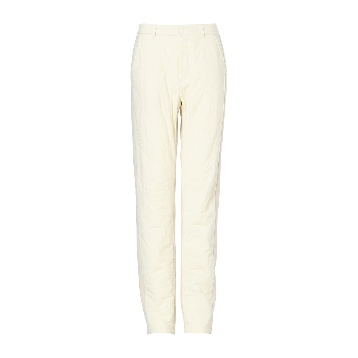 WOMEN ストレッチタフタキルト ロングパンツ クリーム