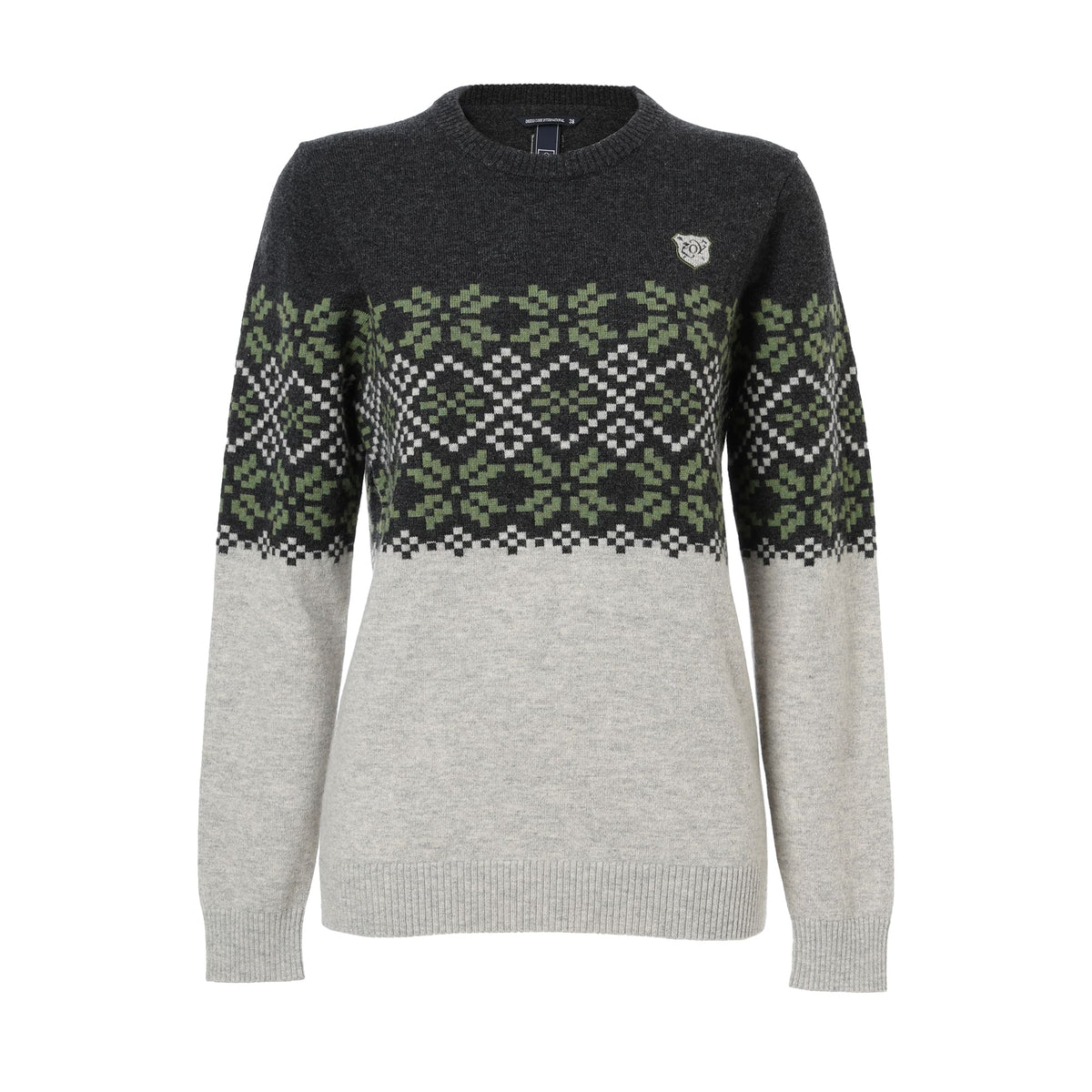 WOMEN Superfine merino wool x cashmere 長袖セーター チャコールグレー