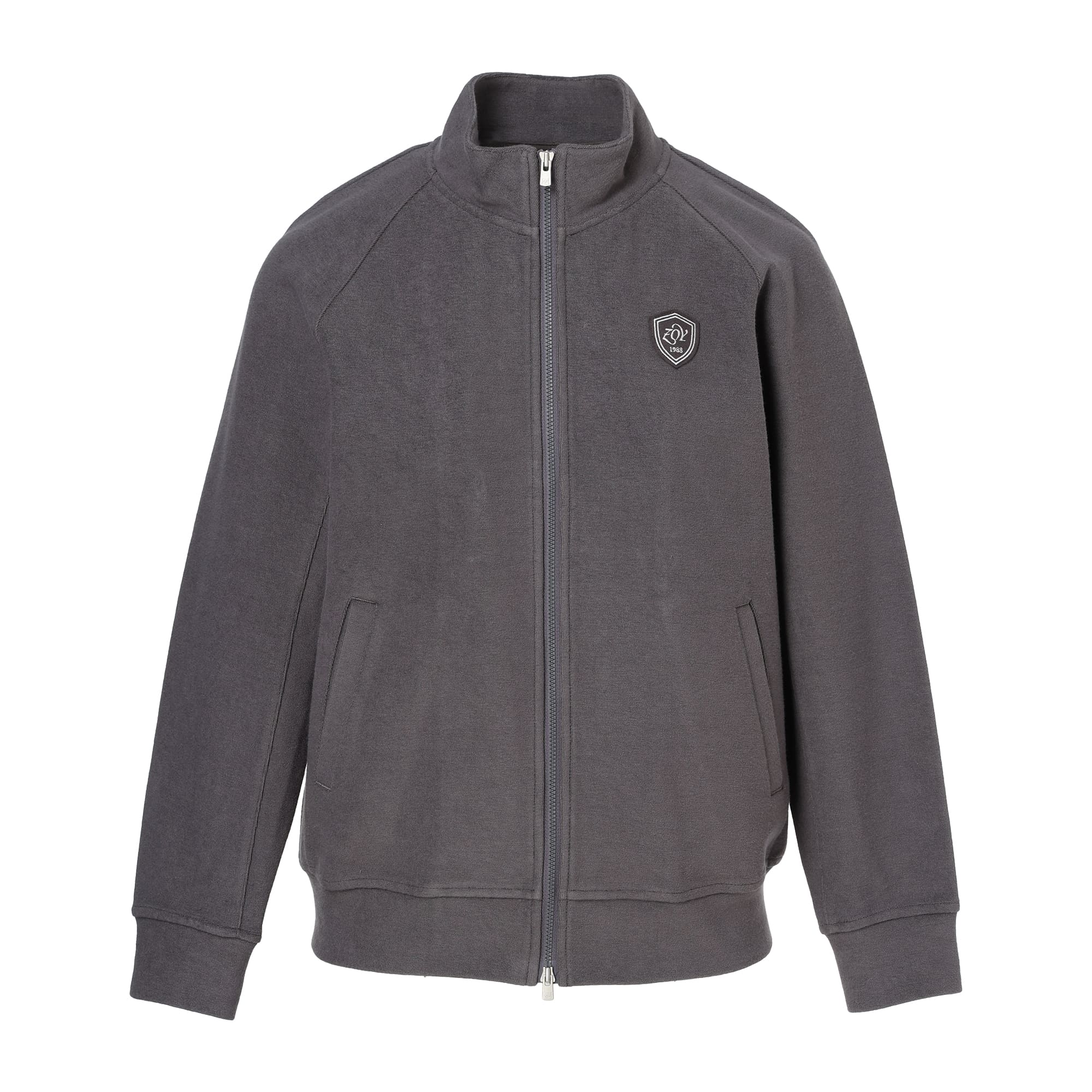 Women's Organic Cotton Tile Blouson in Charcoal