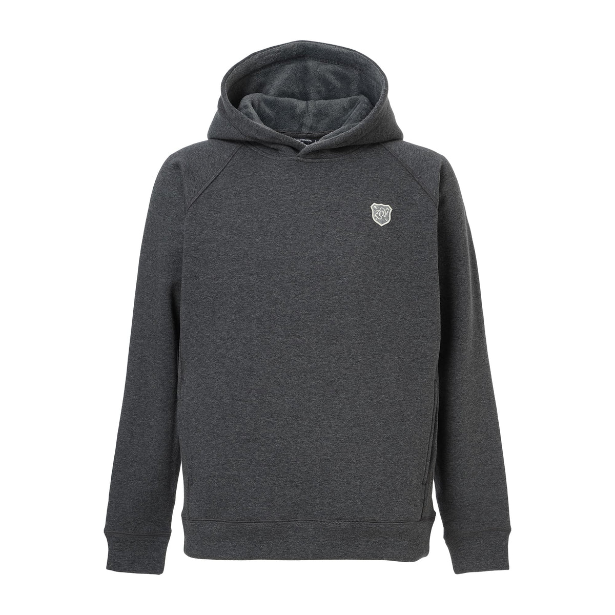 MEN LONG-STAPLE COTTON BOMBER フーディー チャコール