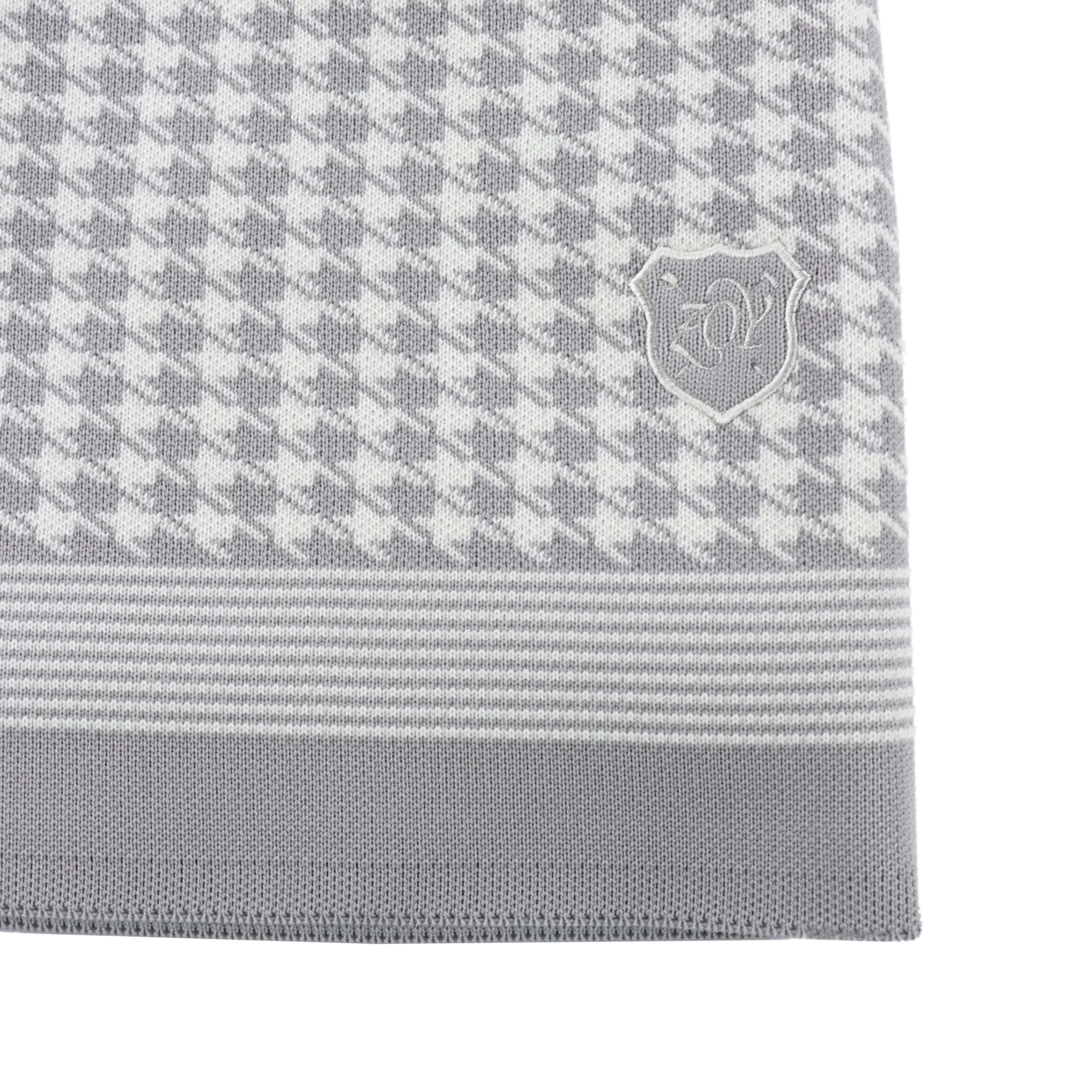 Women's Water-Repellent Houndstooth JQ Skirt, Navy x White