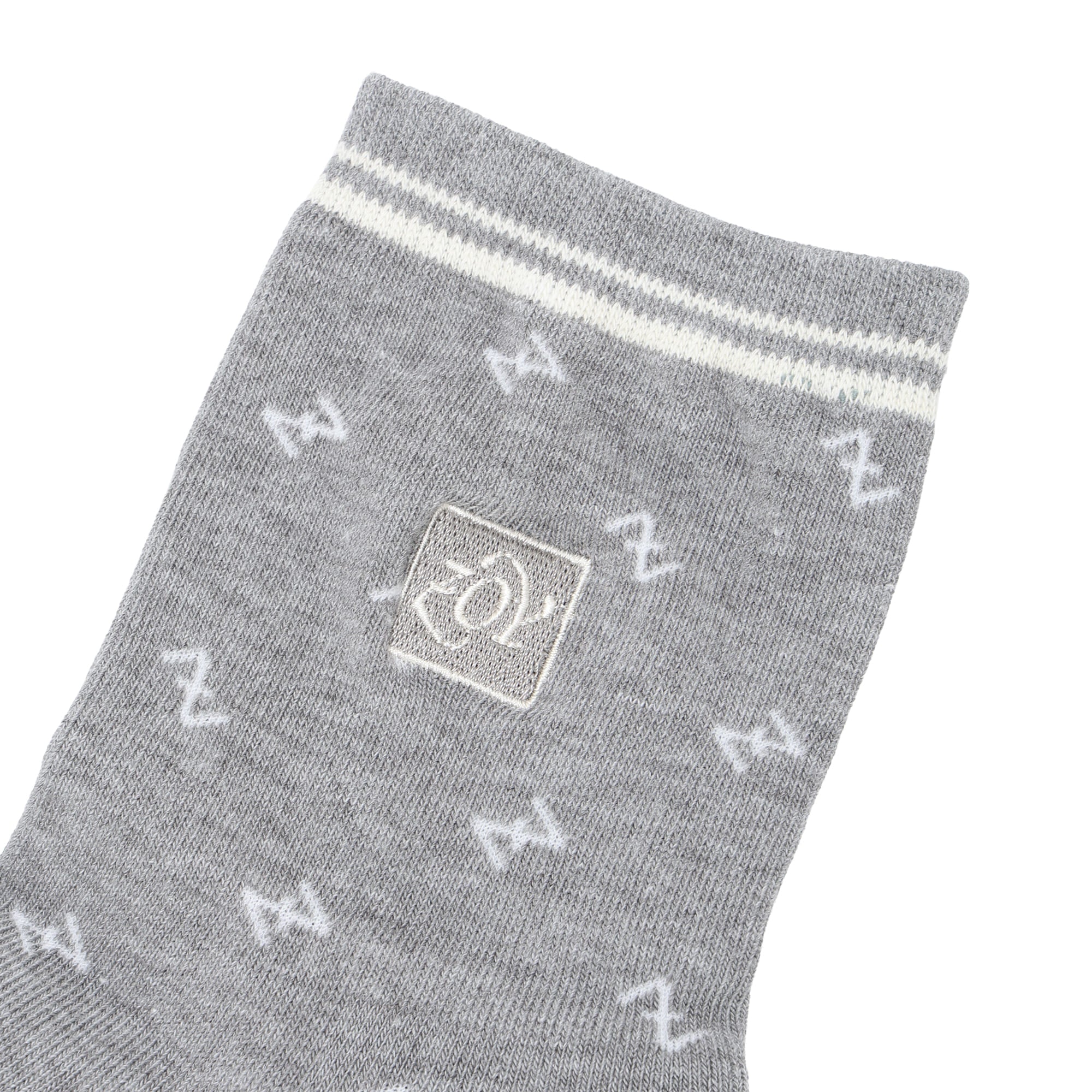 MEN Z小紋ソックス グレー