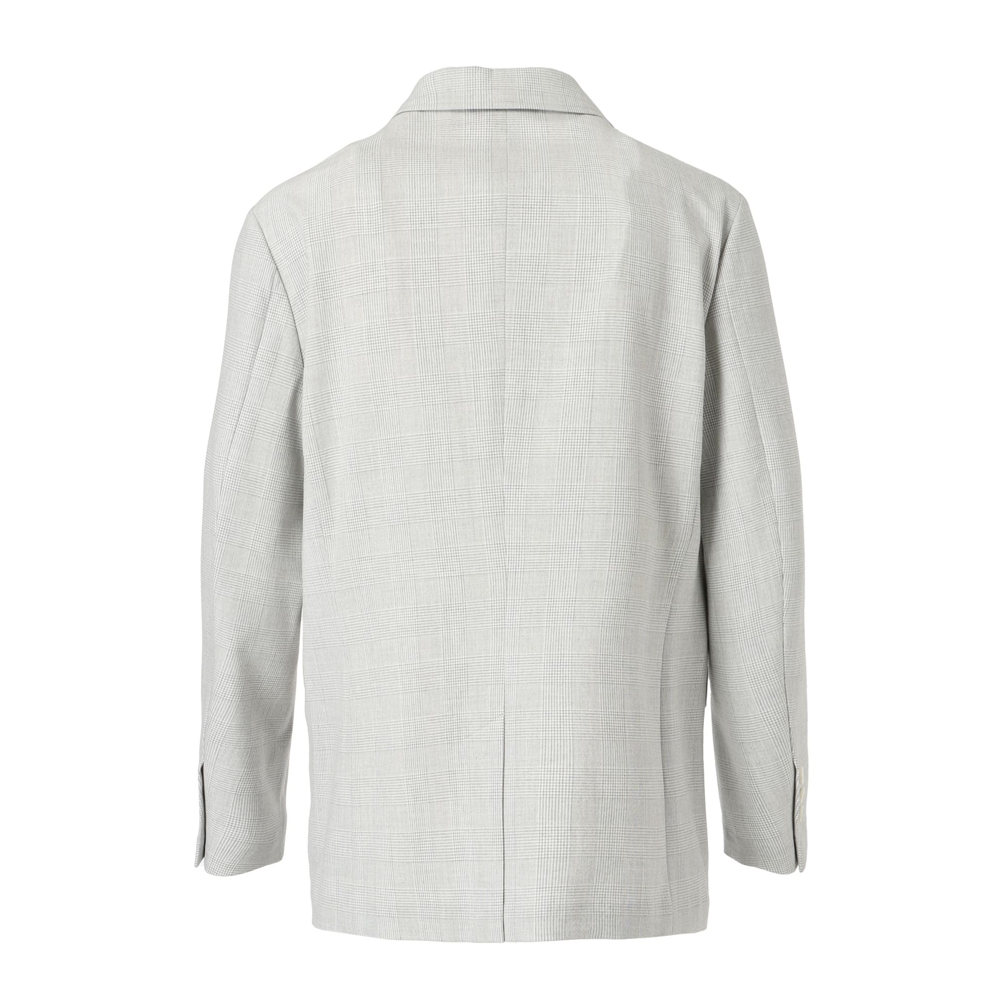 Men's Glen Check Stretch Jacket in Silver Gray