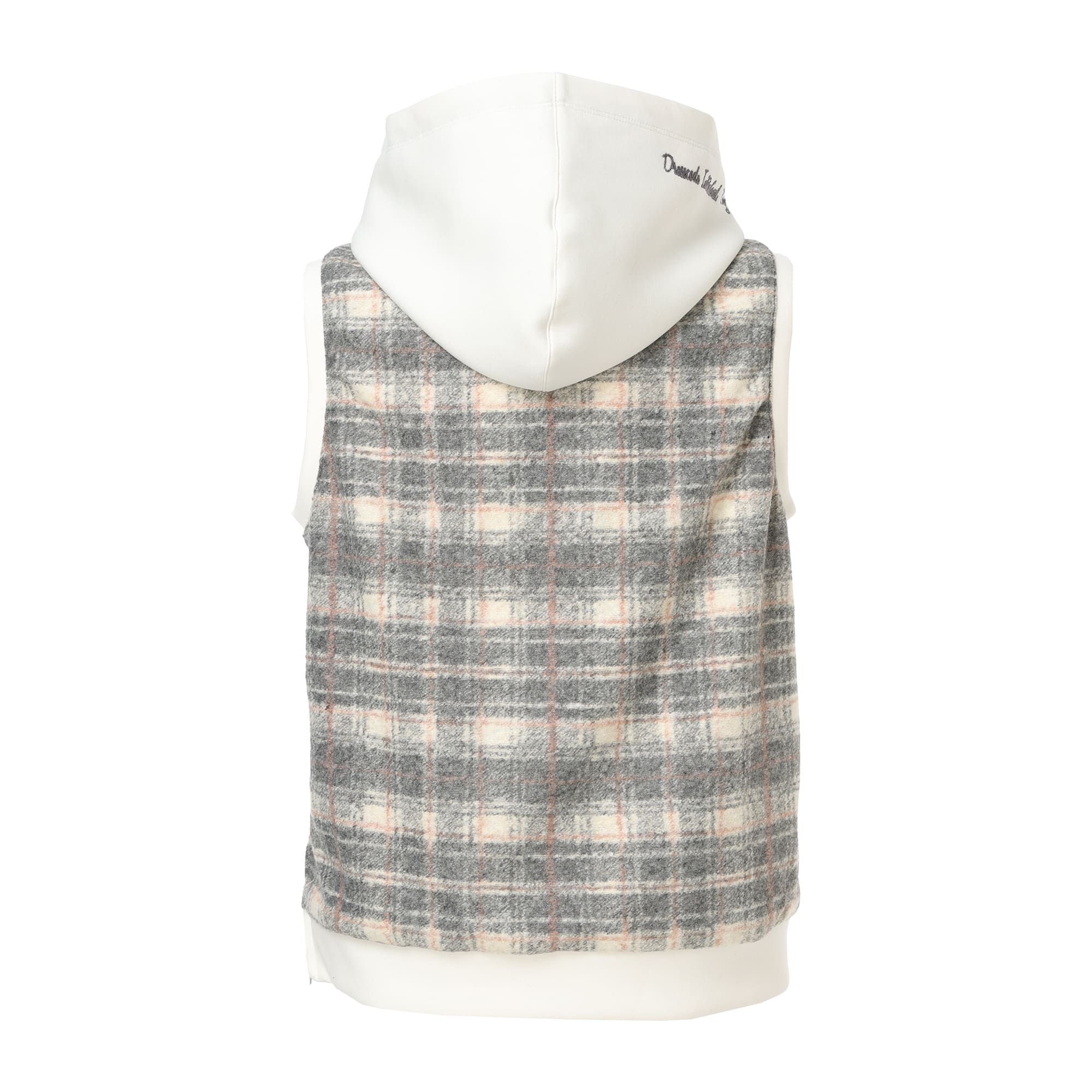 Women's Sliver Check JQ Vest (Windproof Lining) Off-White
