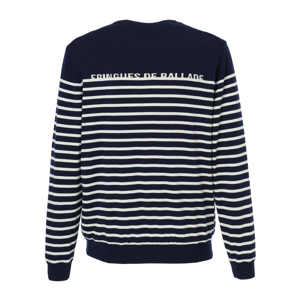 UNISEX ウォッシャブルキャッシュウール天竺 裏付きセーター ネイビー