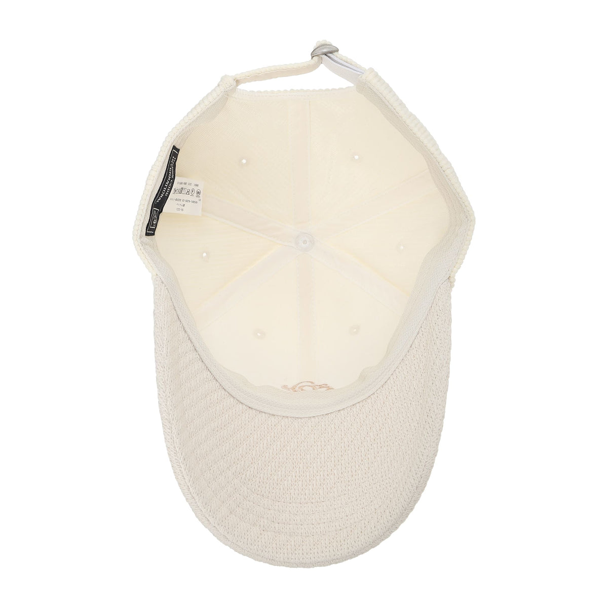 UNISEX コーデュロイコンビキャップ クリーム