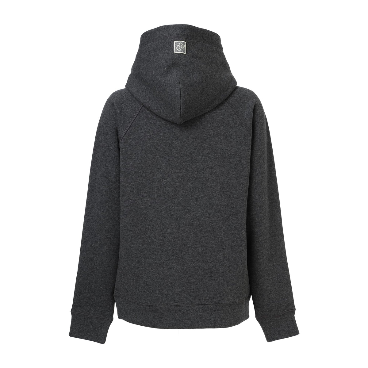 WOMEN LONG-STAPLE COTTON BOMBER フーディー チャコール