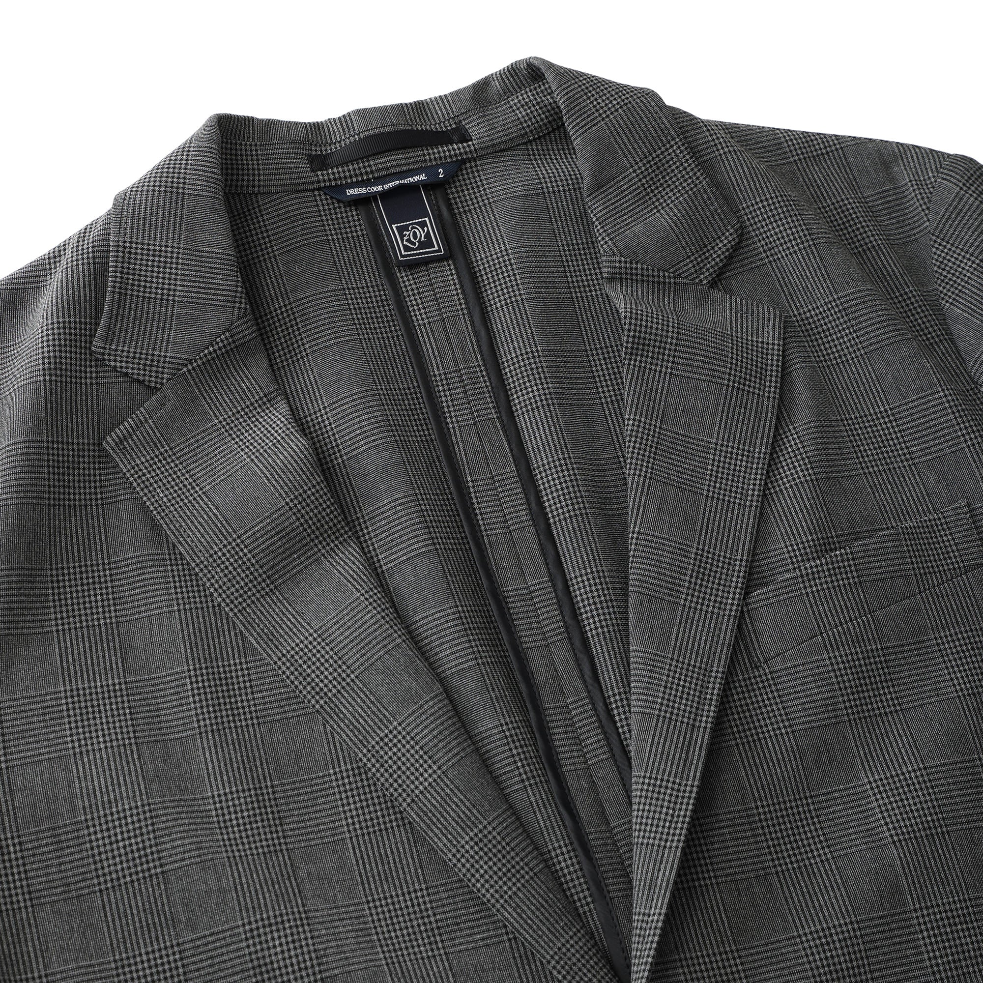 Men's Glen Check Stretch Jacket in Silver Gray