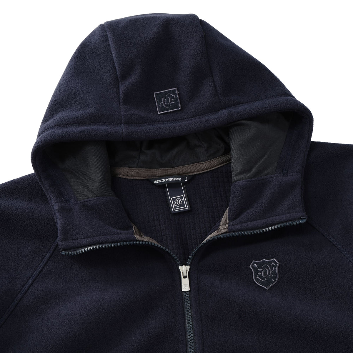 MEN ブロックフリースラミネート ジップフーディー ネイビー