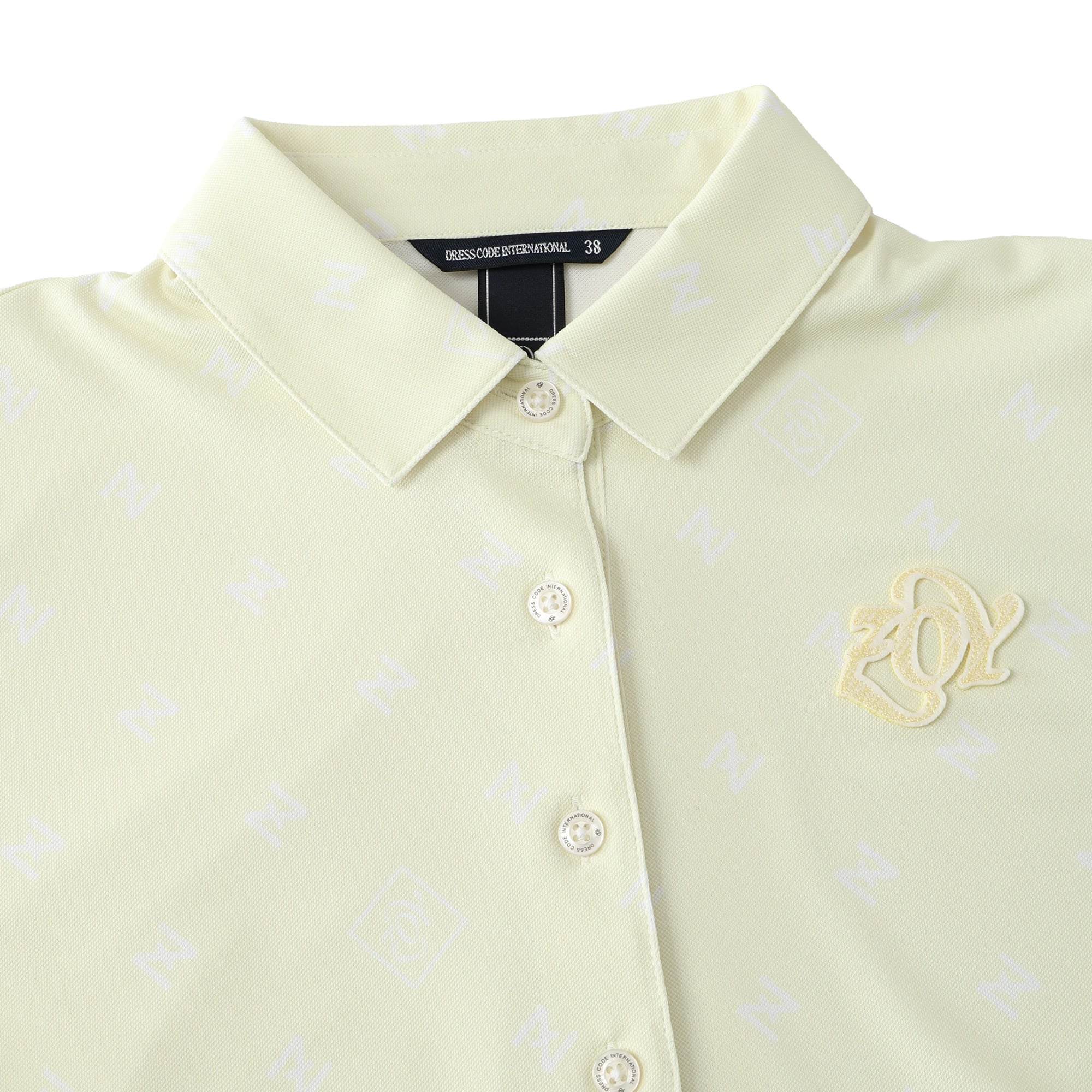 WOMEN Z fine pattern プリント 半袖シャツ サックスブルー