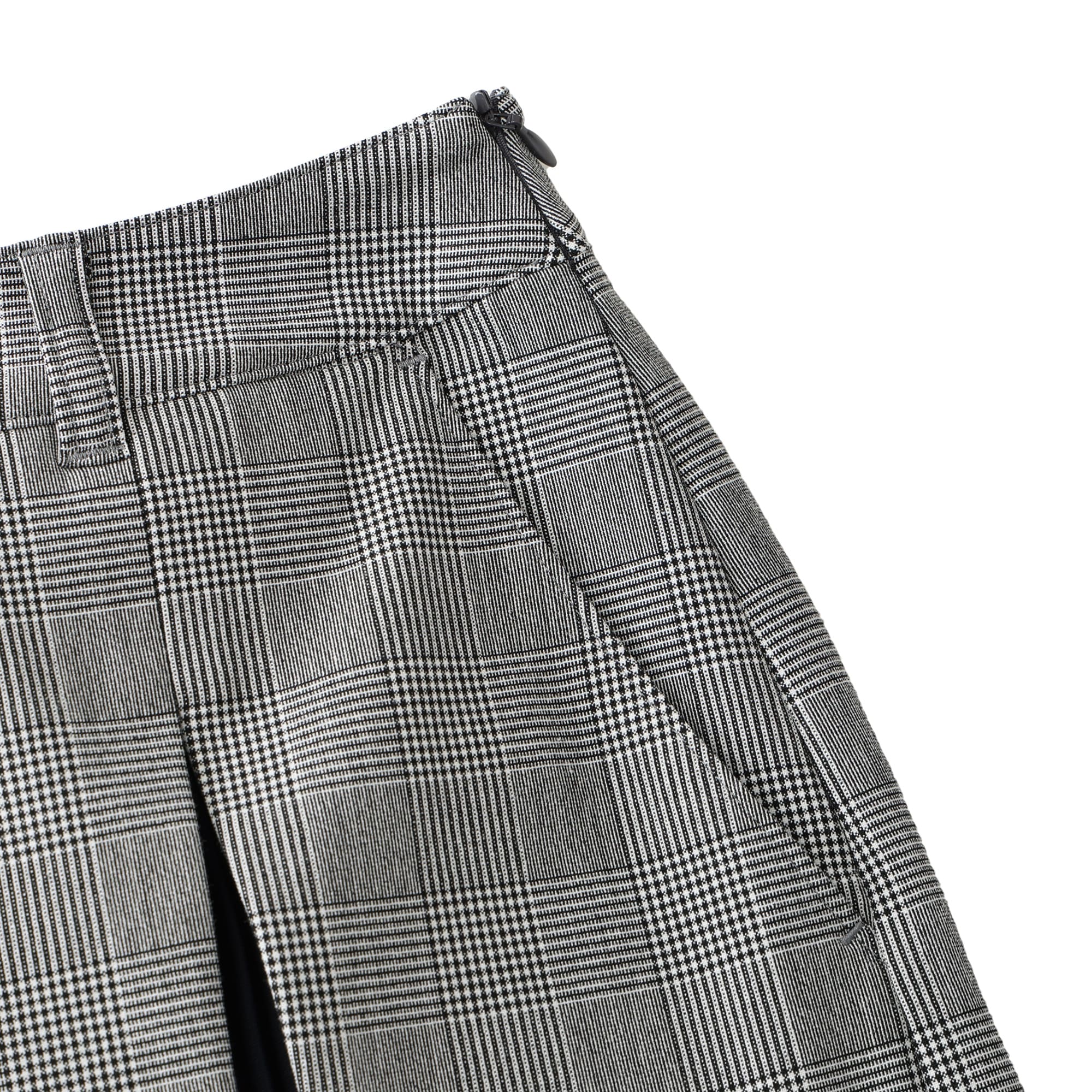 Women's Glen Check Stretch Skirt in Silver Gray