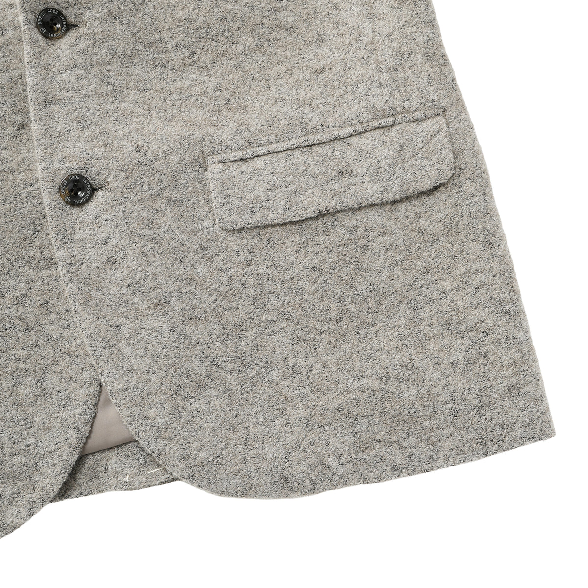 MEN WOOL RING KNIT ジャケット ボルドー