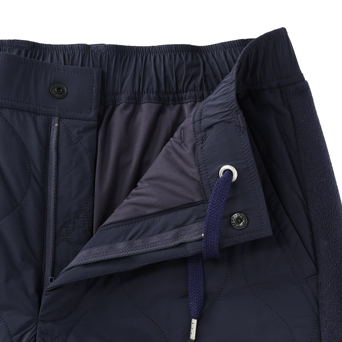 MEN ストレッチタフタキルト ロングパンツ クリーム