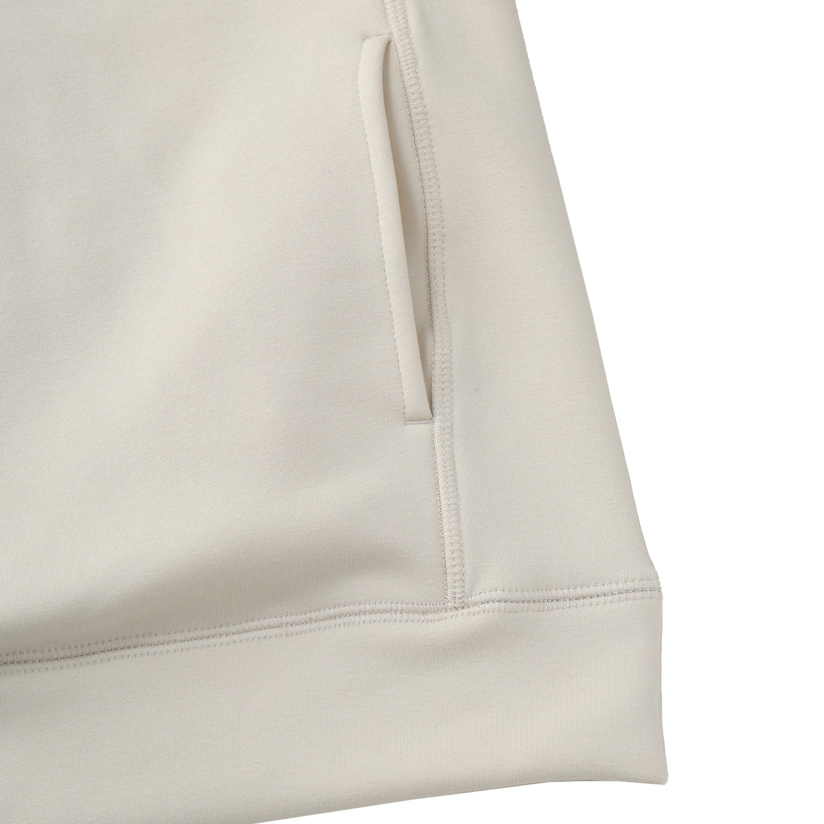 WOMEN LONG-STAPLE COTTON BOMBER フーディー チャコール