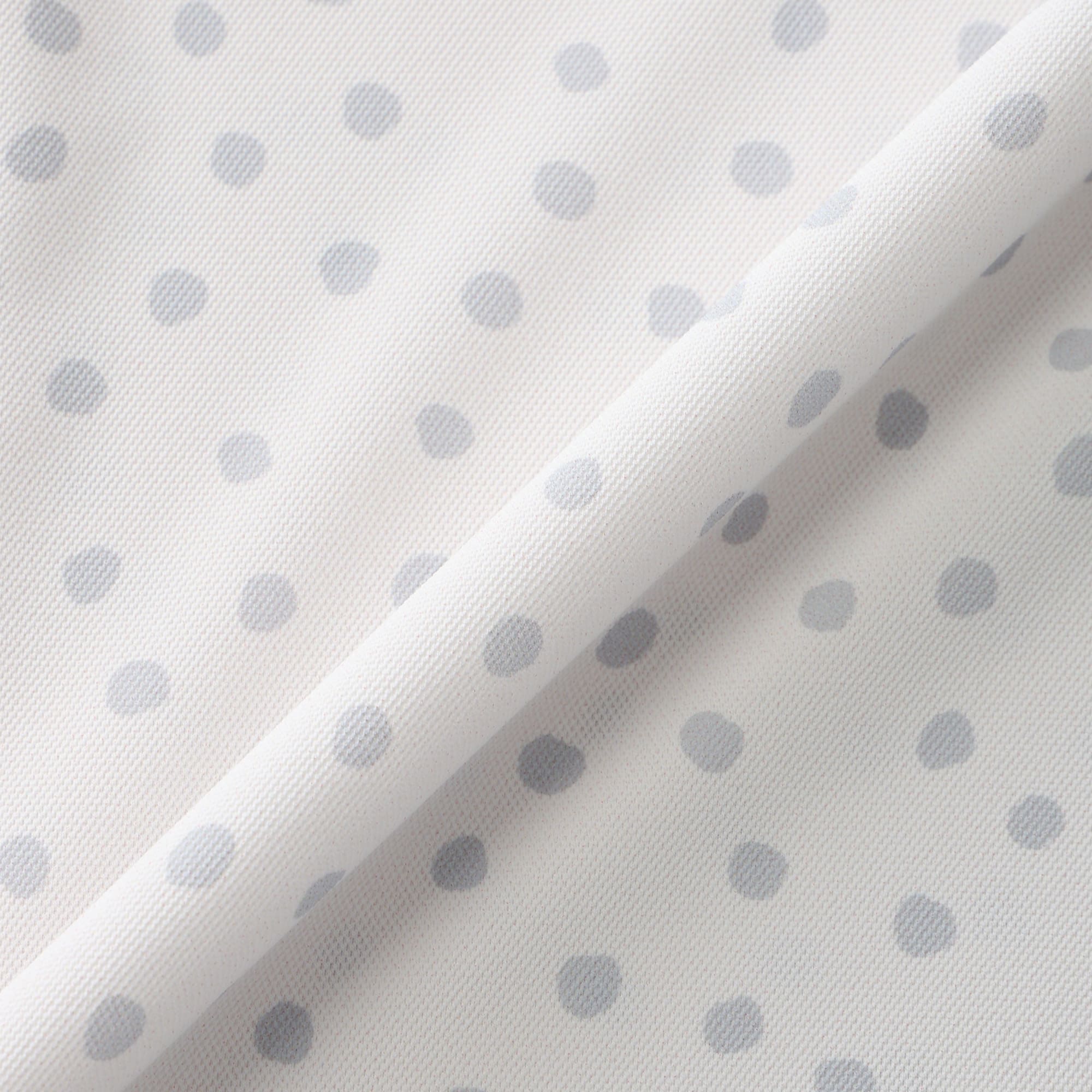 Men's Dot Print Short Sleeve Shirt, Light Gray