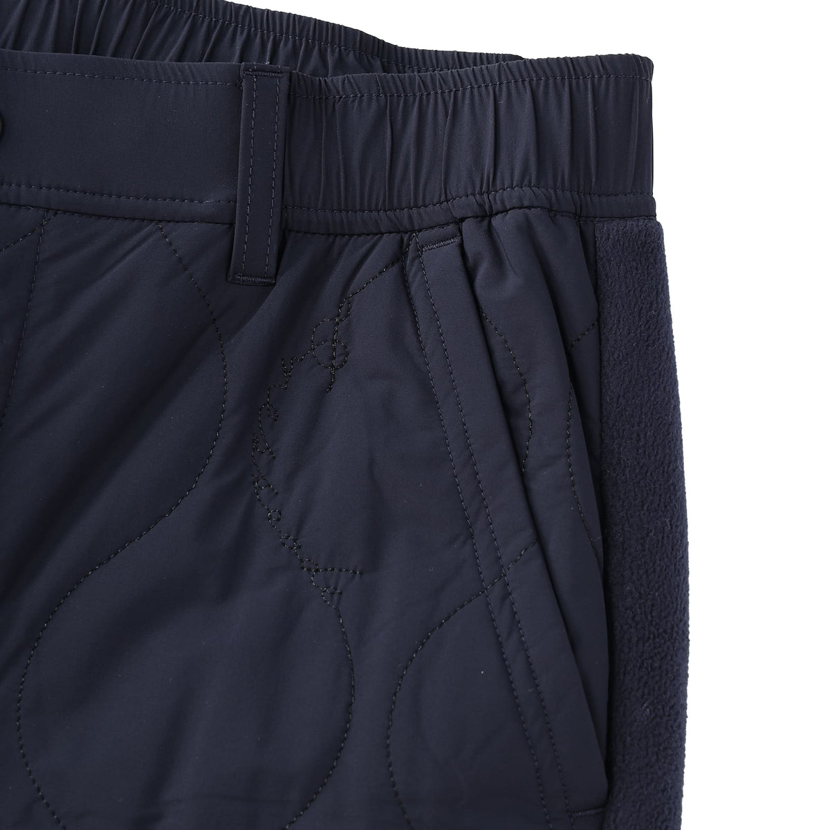 MEN ストレッチタフタキルト ロングパンツ クリーム