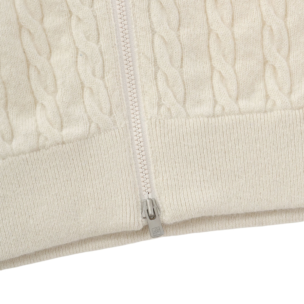 MEN Recycled CASHMERE ニットブルゾン チョーク
