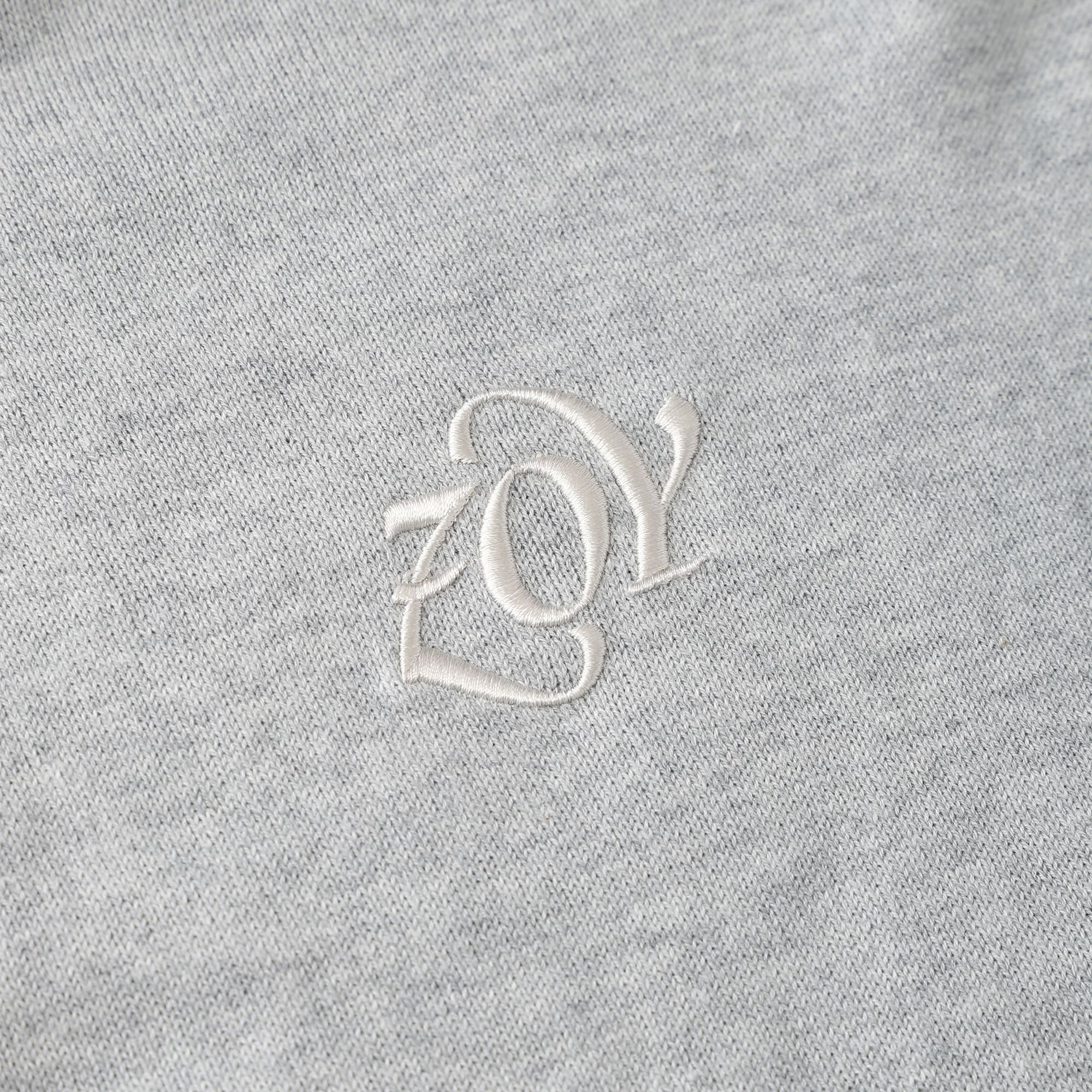 Men's Melange Cotton Long Sleeve Sweater in Gray