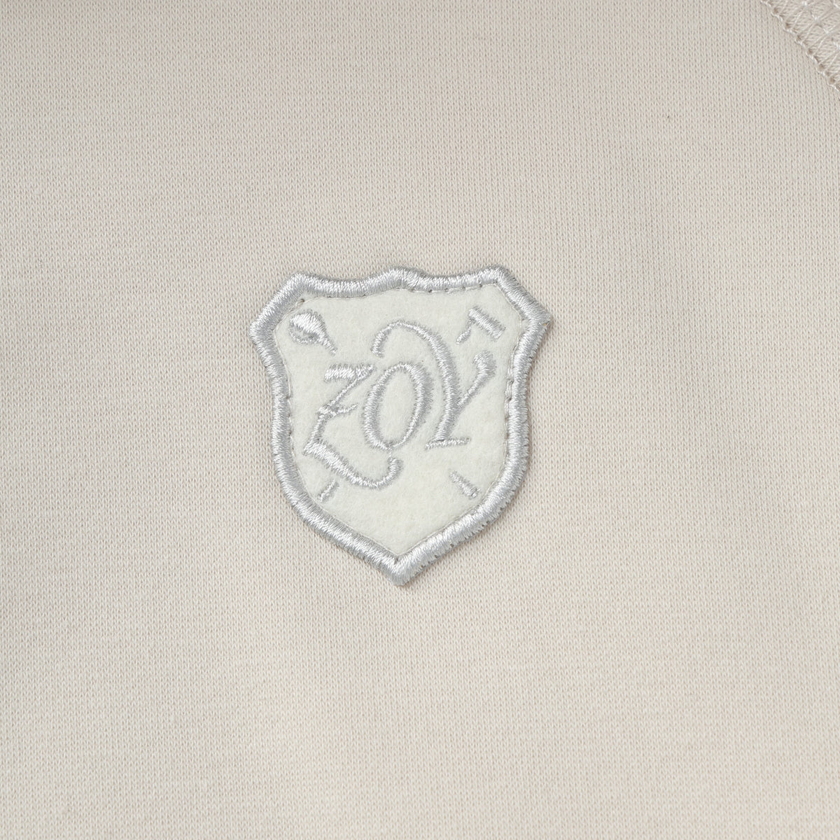 WOMEN LONG-STAPLE COTTON BOMBER フーディー チャコール