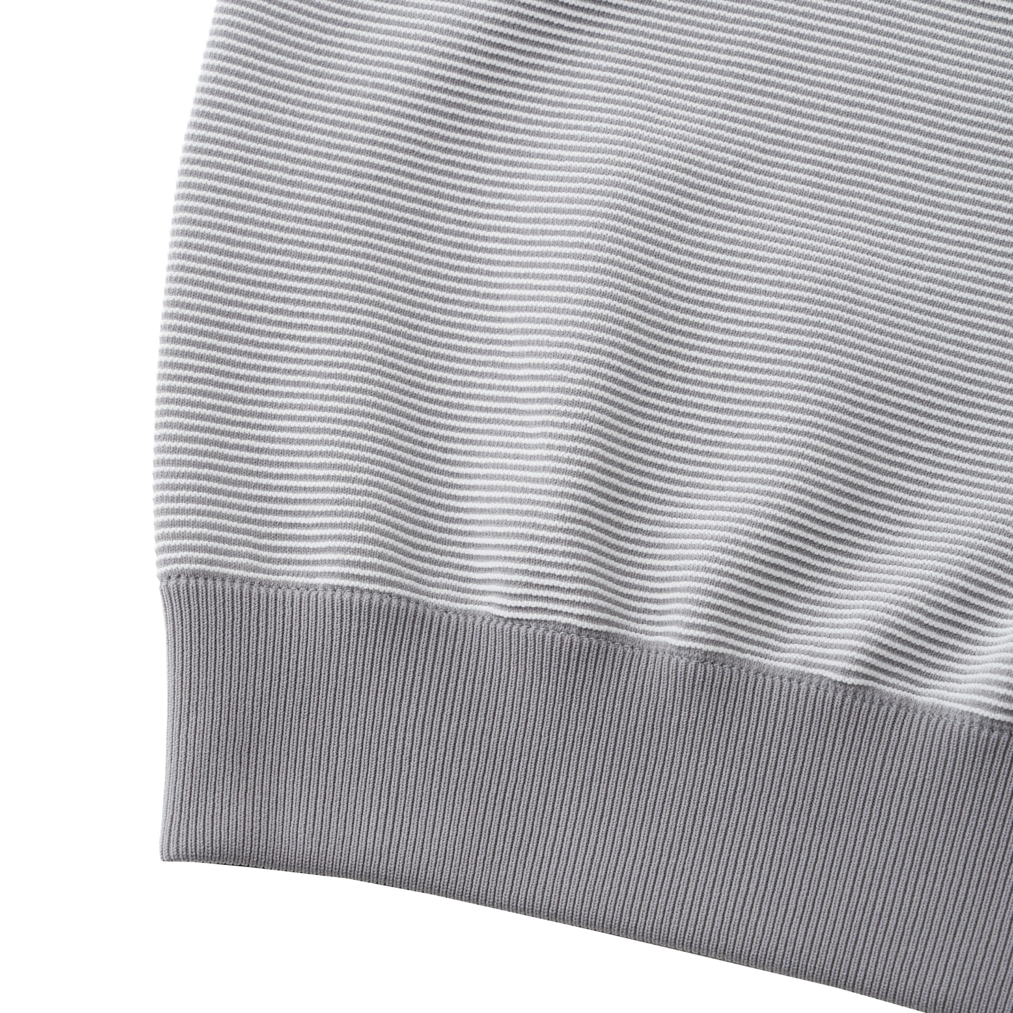 Women's Bicolor Garter Long Sleeve Sweater in Navy and White