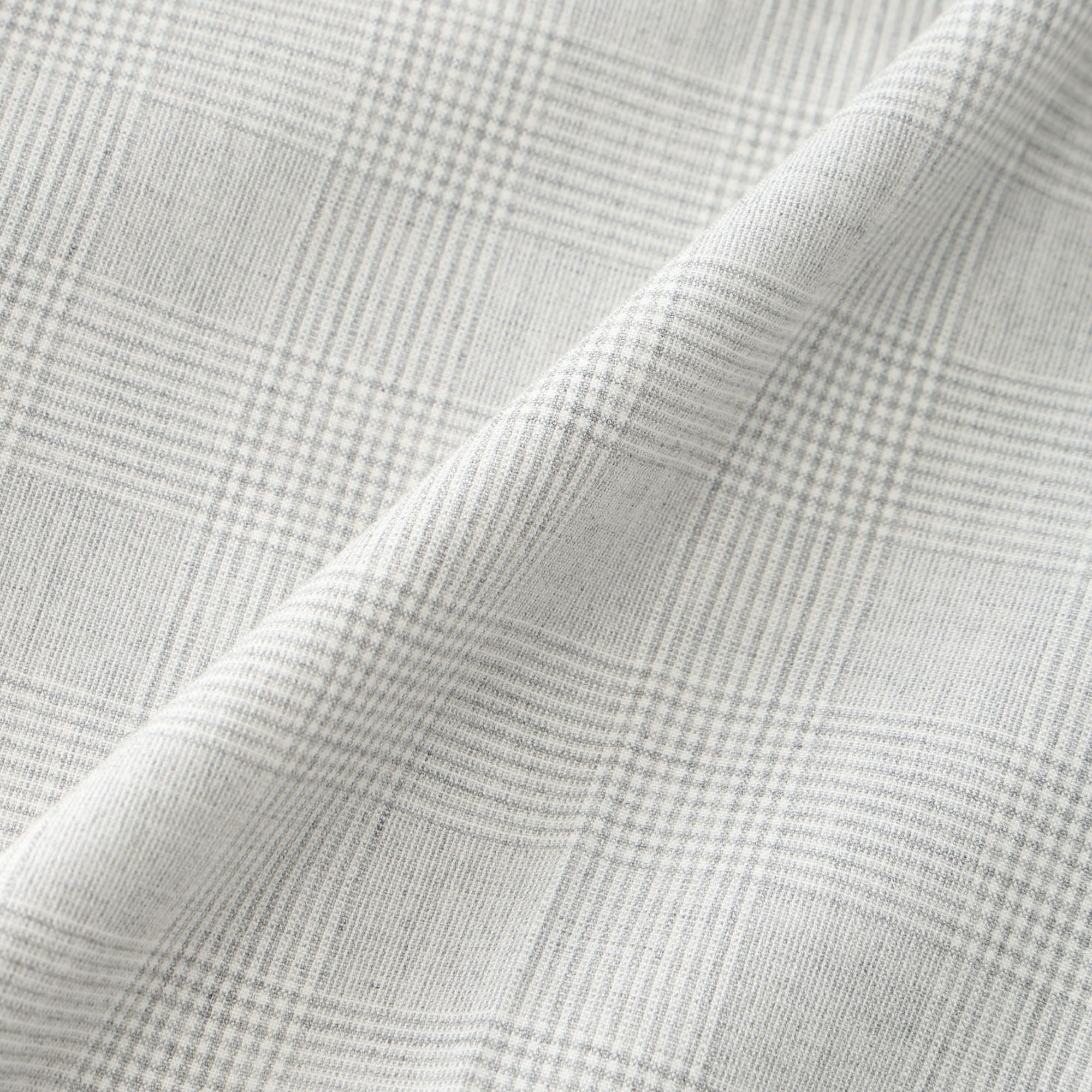 Women's Glen Check Stretch Long Pants in Silver Gray