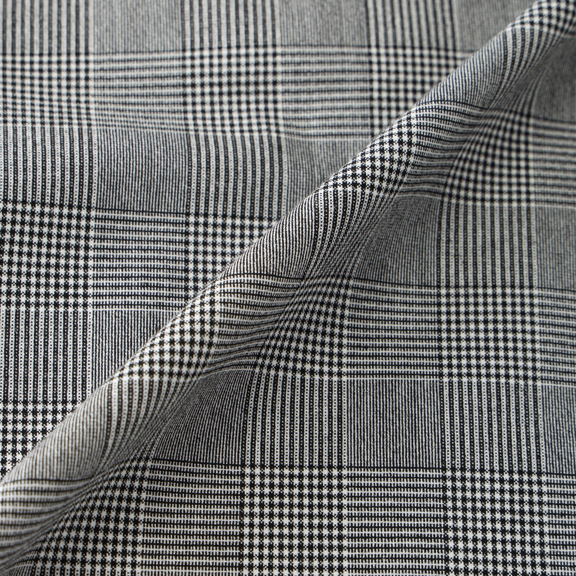 Women's Glen Check Stretch Skirt in Silver Gray