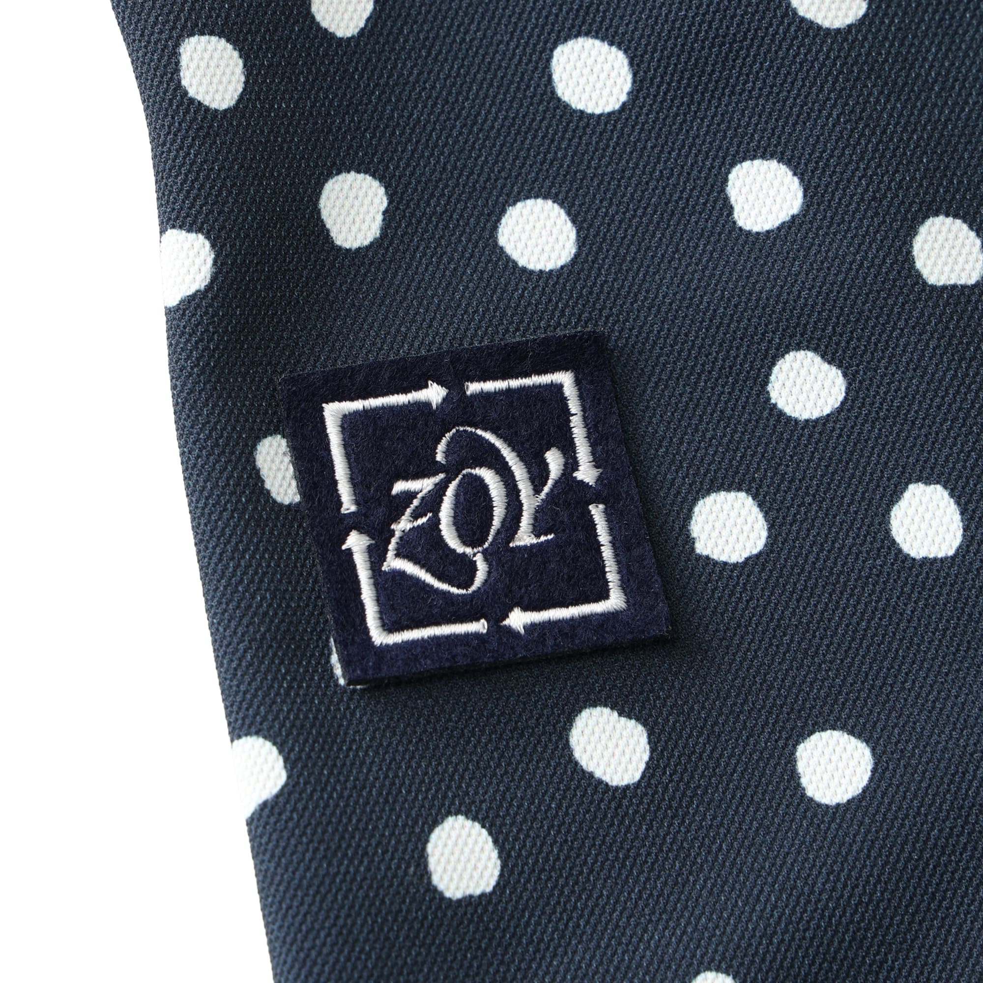 Men's Dot Print Long Sleeve Shirt, Navy