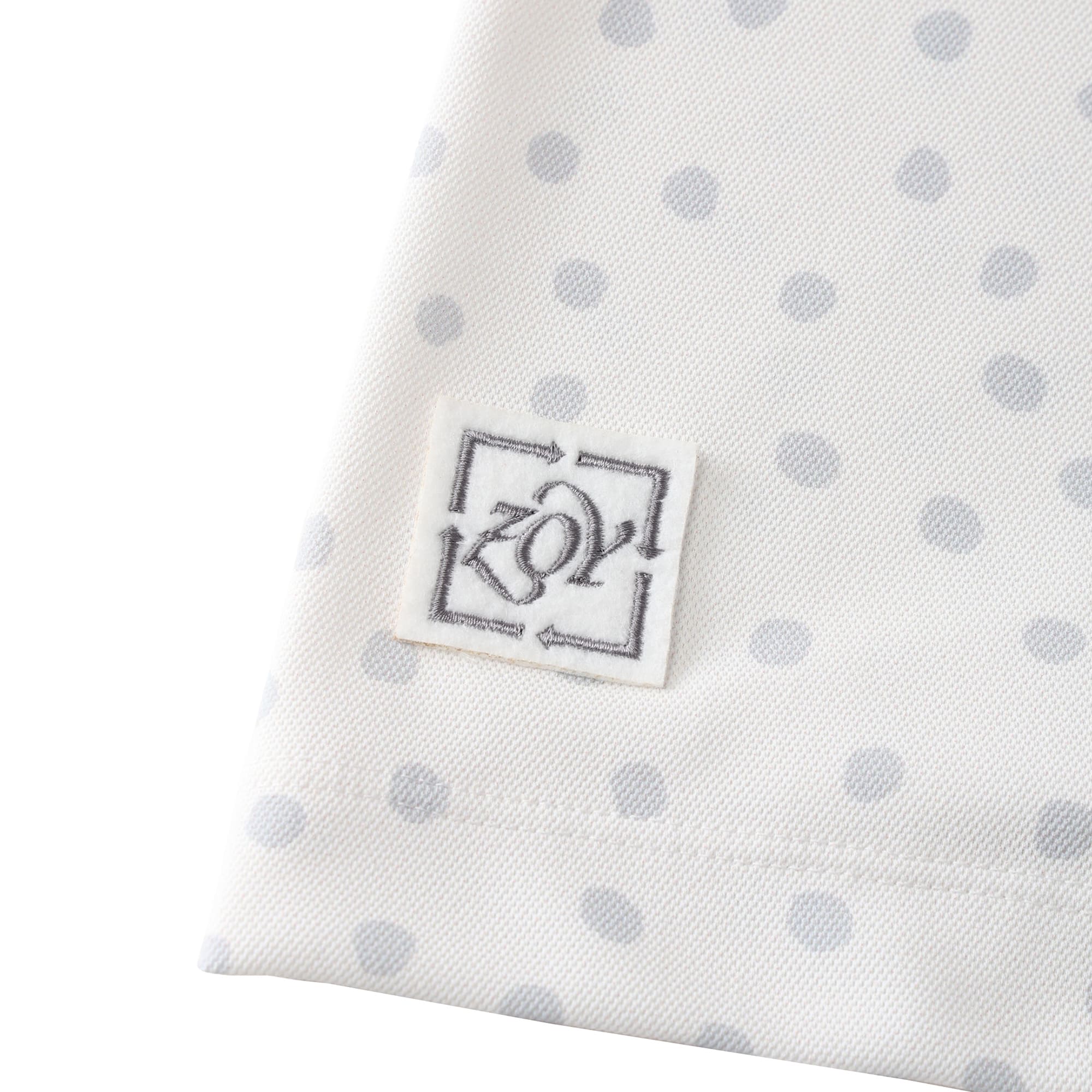 Men's Dot Print Short Sleeve Shirt, Light Gray