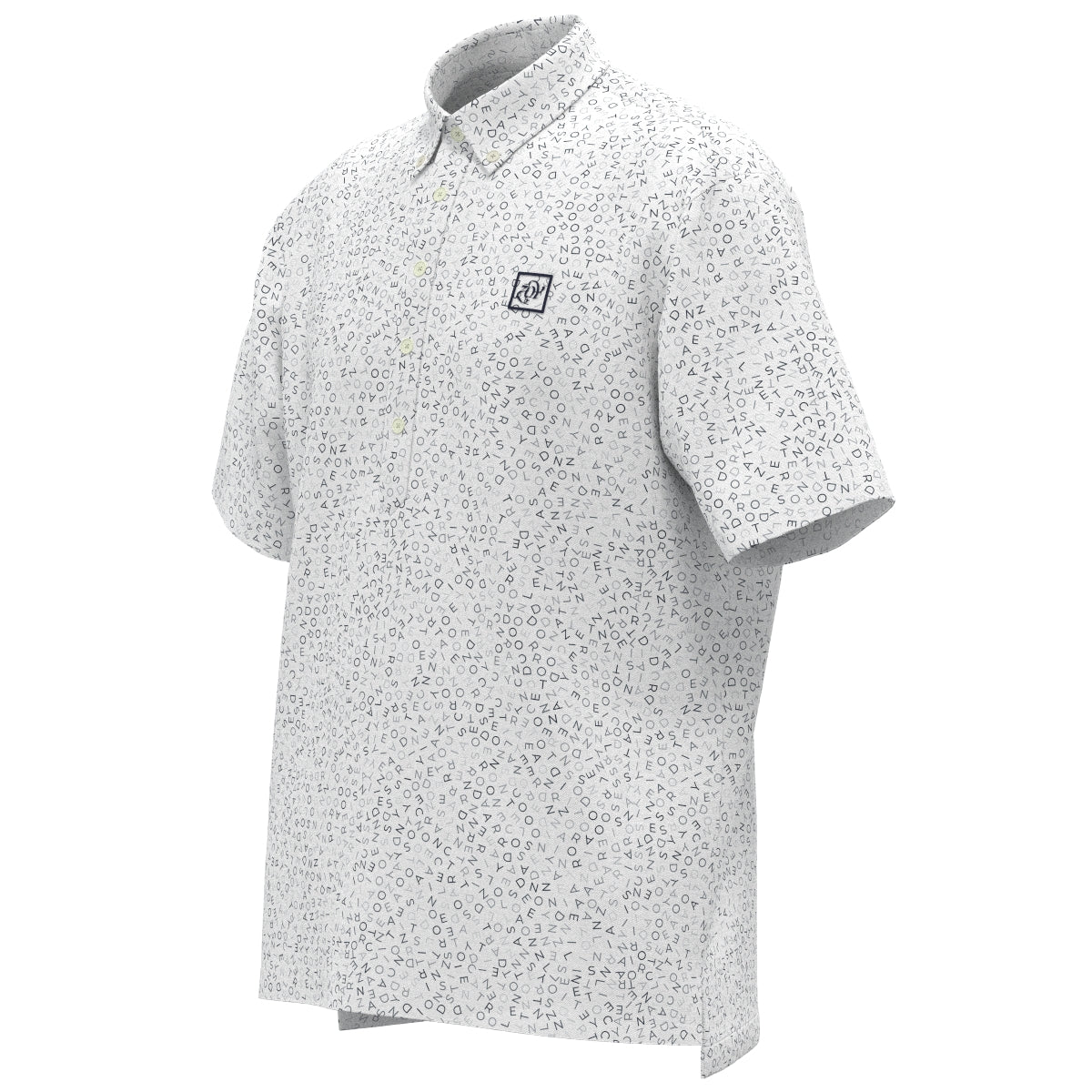 Men's Fragment Logo Print Short Sleeve Shirt White