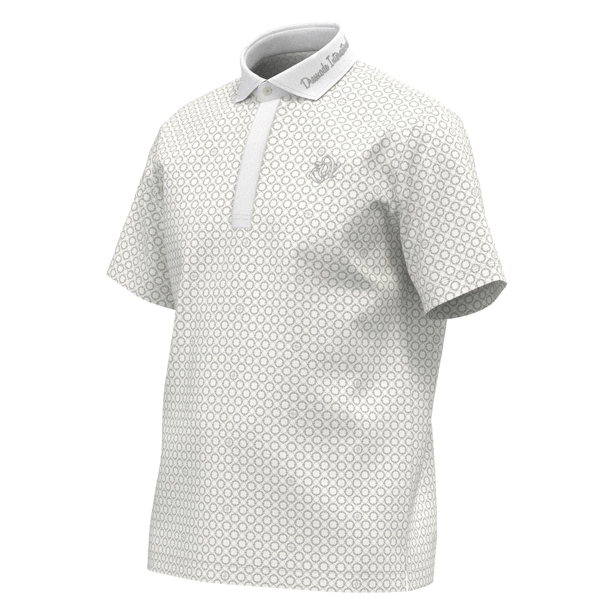 Men's Floating Ring Print Short Sleeve Shirt White