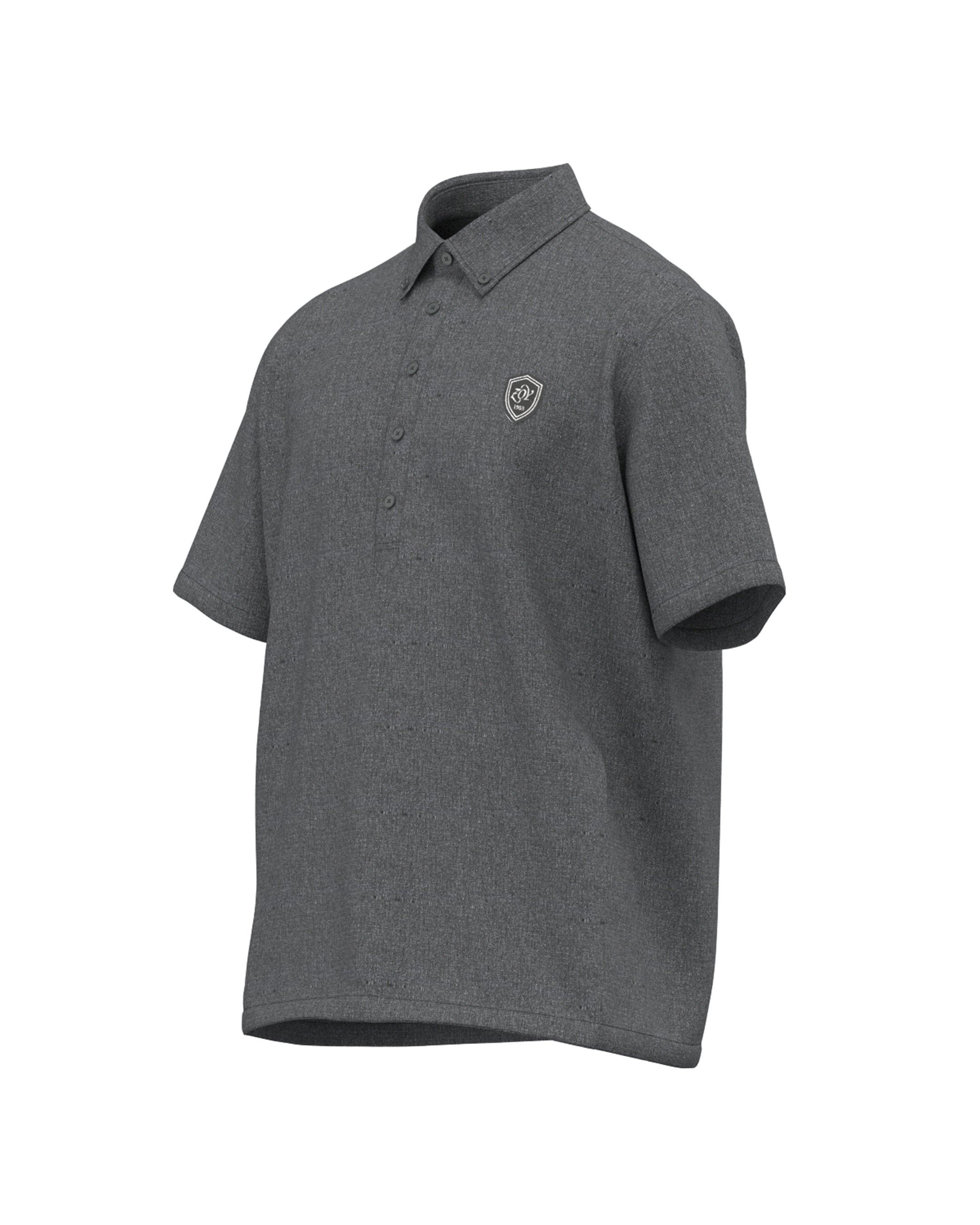 MEN Primeflex Dot Air Short-Sleeve Shirt Gray