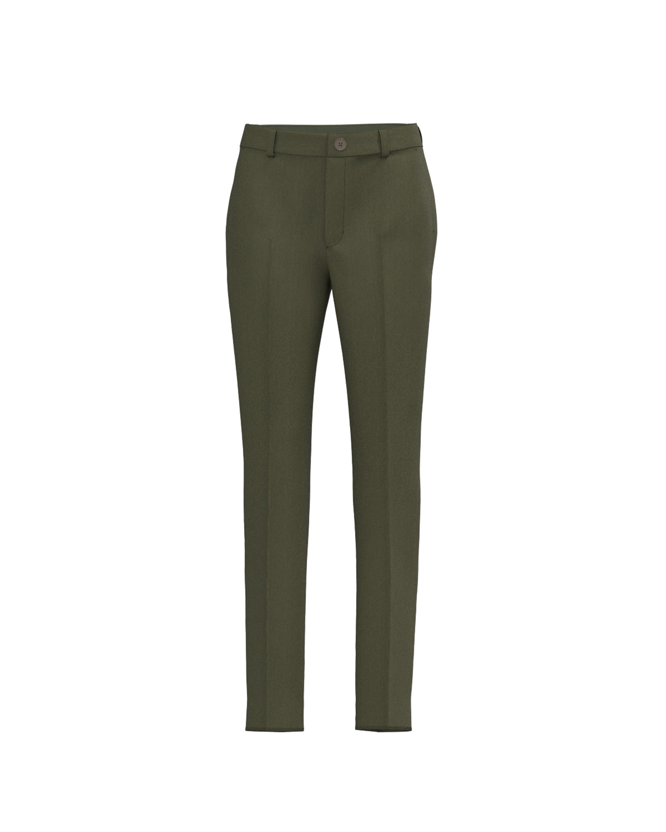 MEN スパンエステルOXストレッチ ロングパンツ オリーブ