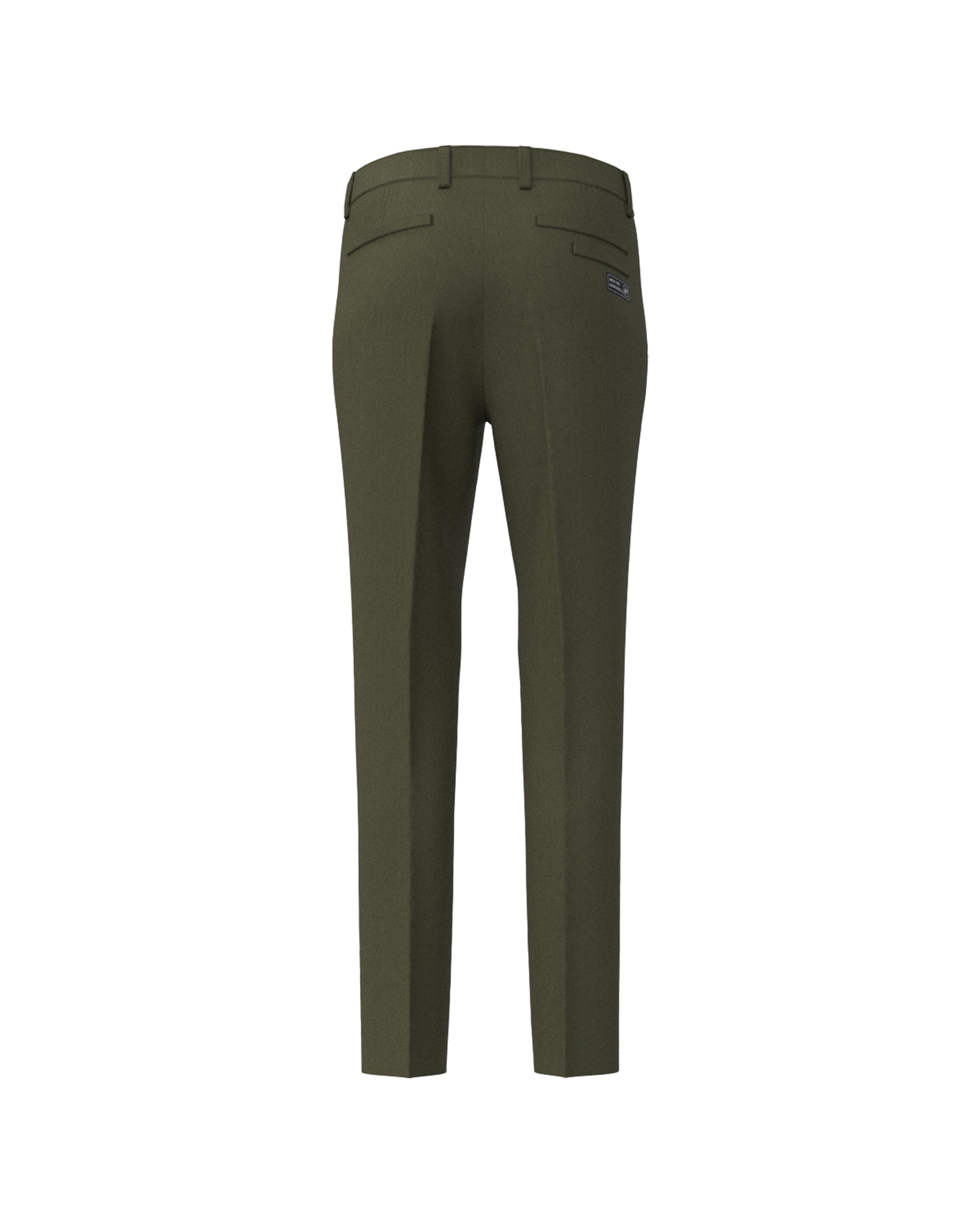 MEN スパンエステルOXストレッチ ロングパンツ オリーブ