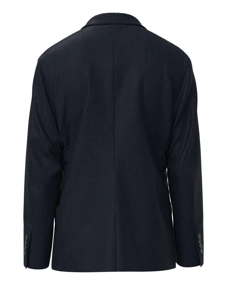 MEN ACTIVE SETTER HOUNDTOOTH KNIT ジャケット ネイビー