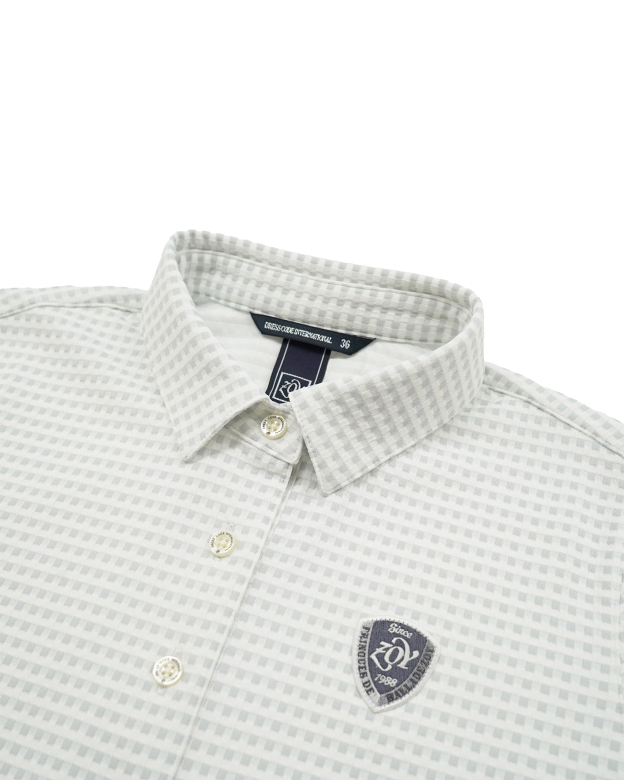 Men's Alphabet Print Short Sleeve Shirt White