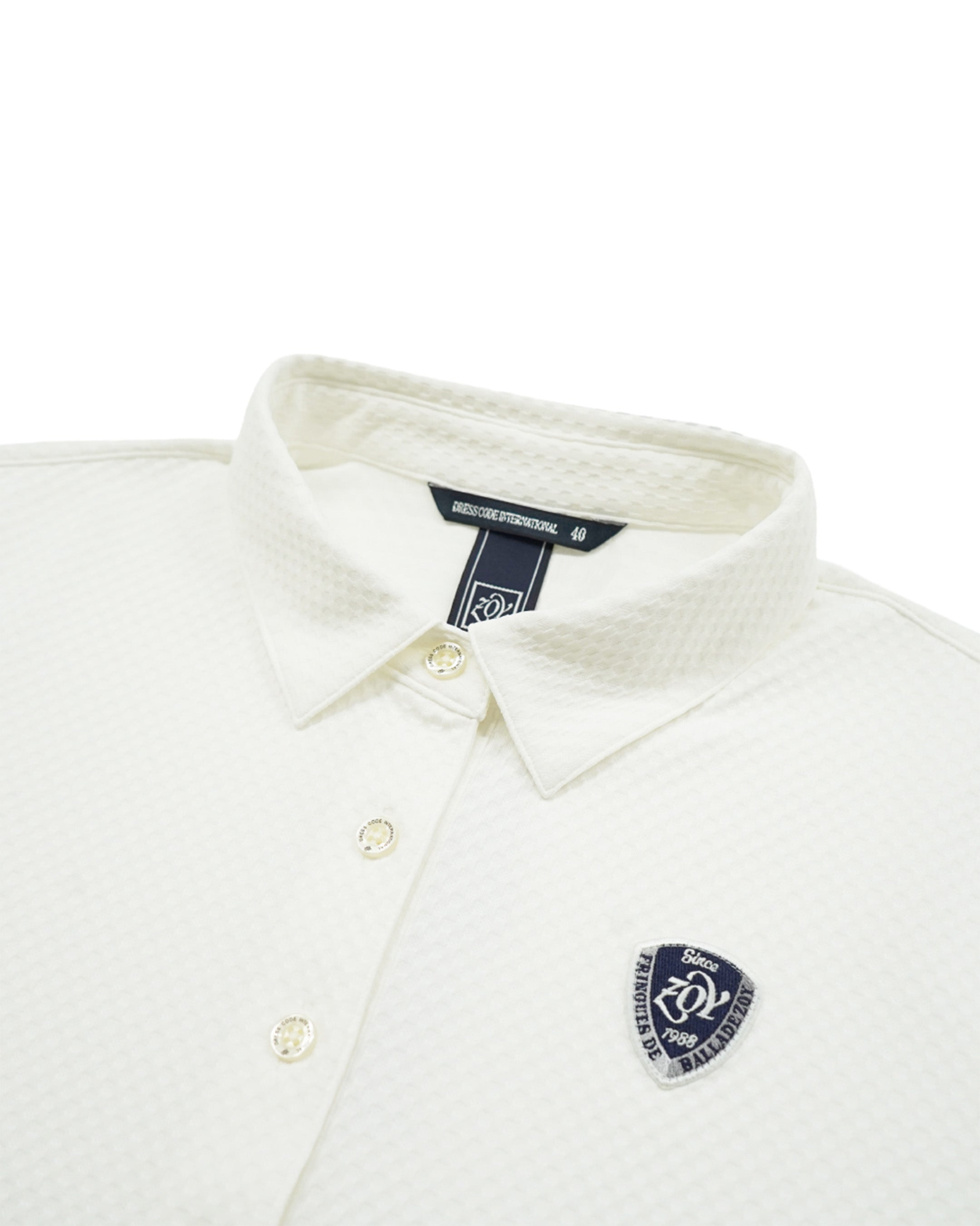 Men's Alphabet Print Short Sleeve Shirt White