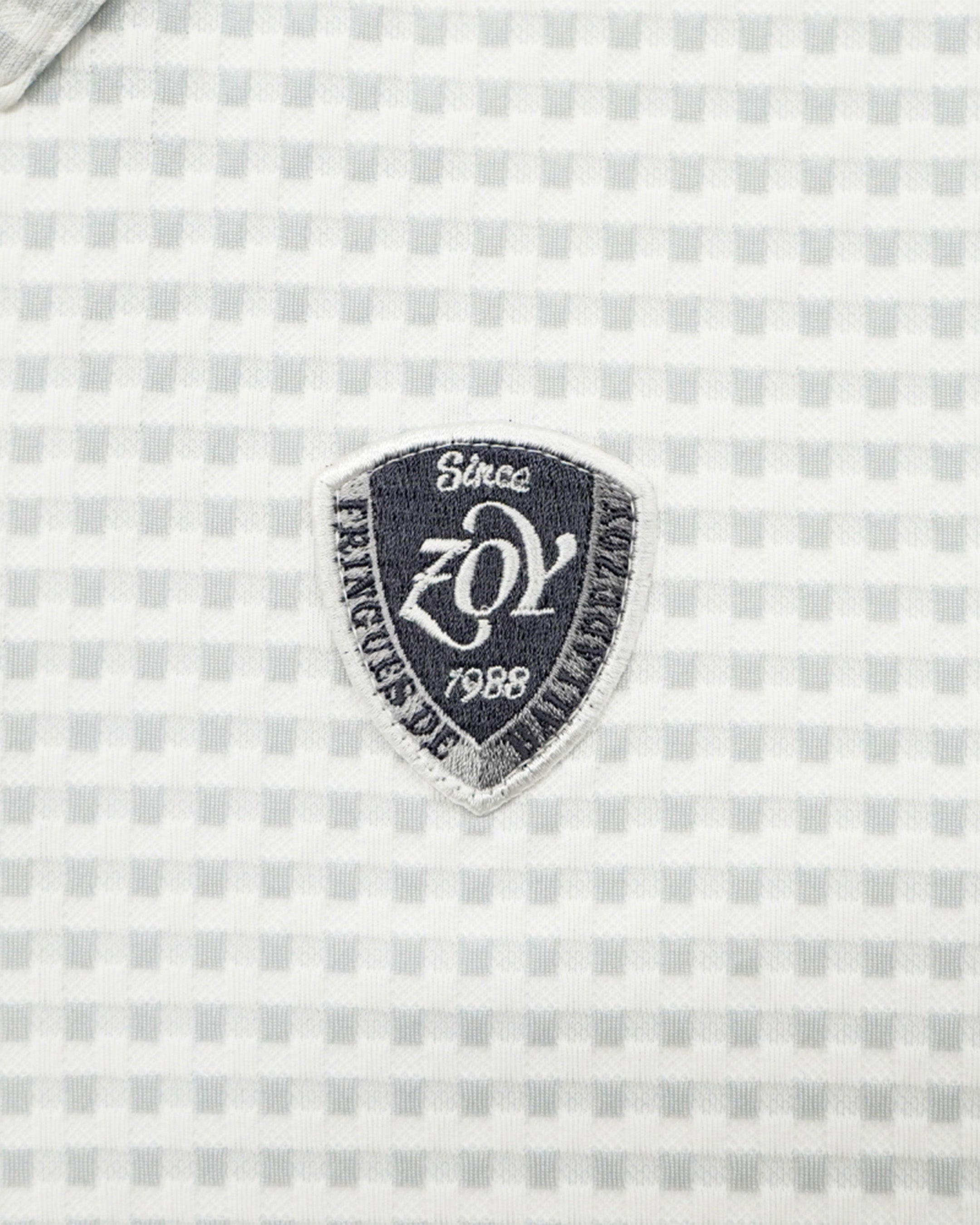 Men's Alphabet Print Short Sleeve Shirt White