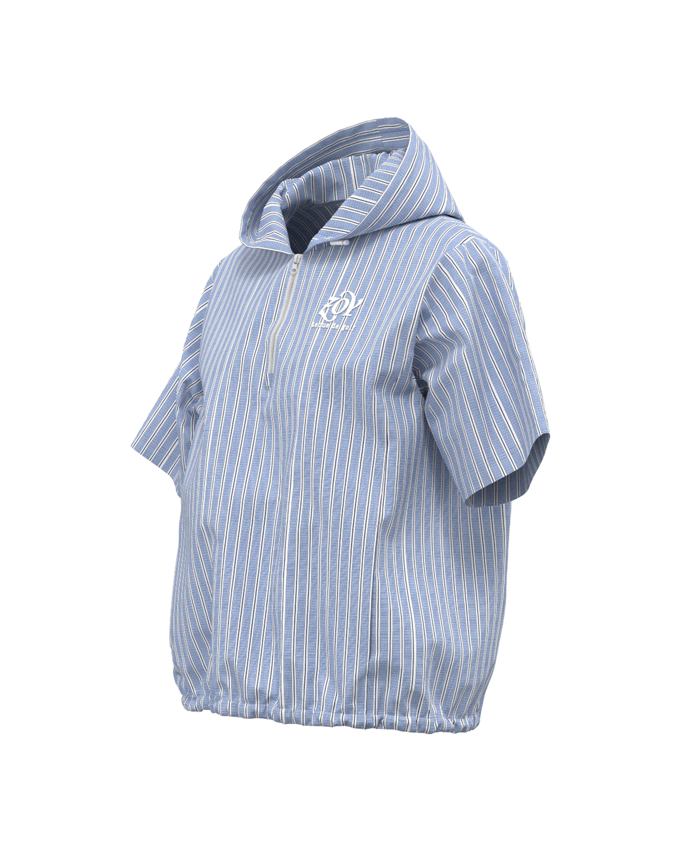 WOMEN FUNCTIONAL TYPEWRITER Short Sleeve Shirt Blue