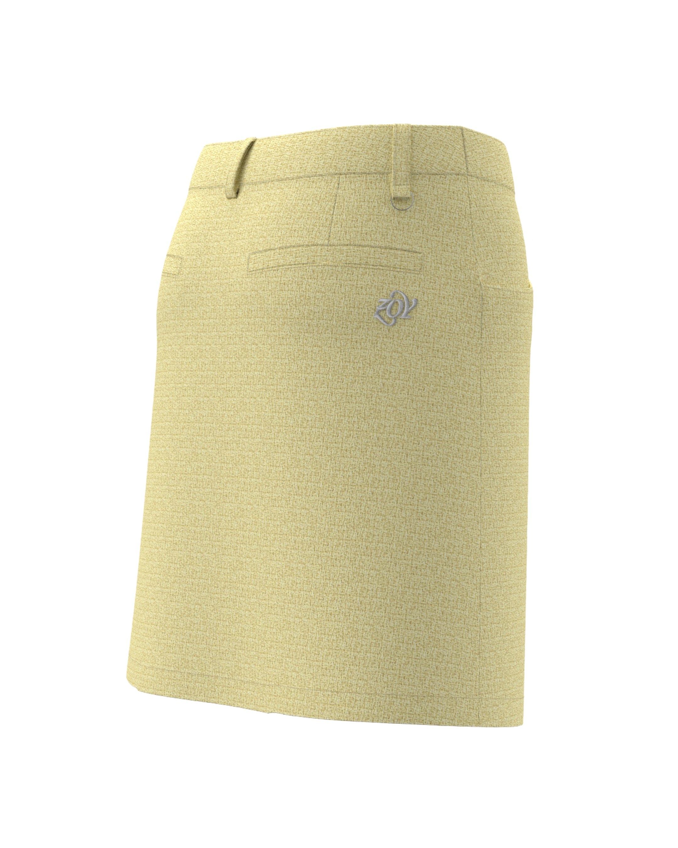 WOMEN FANCY TWEED SKIRT YELLOW