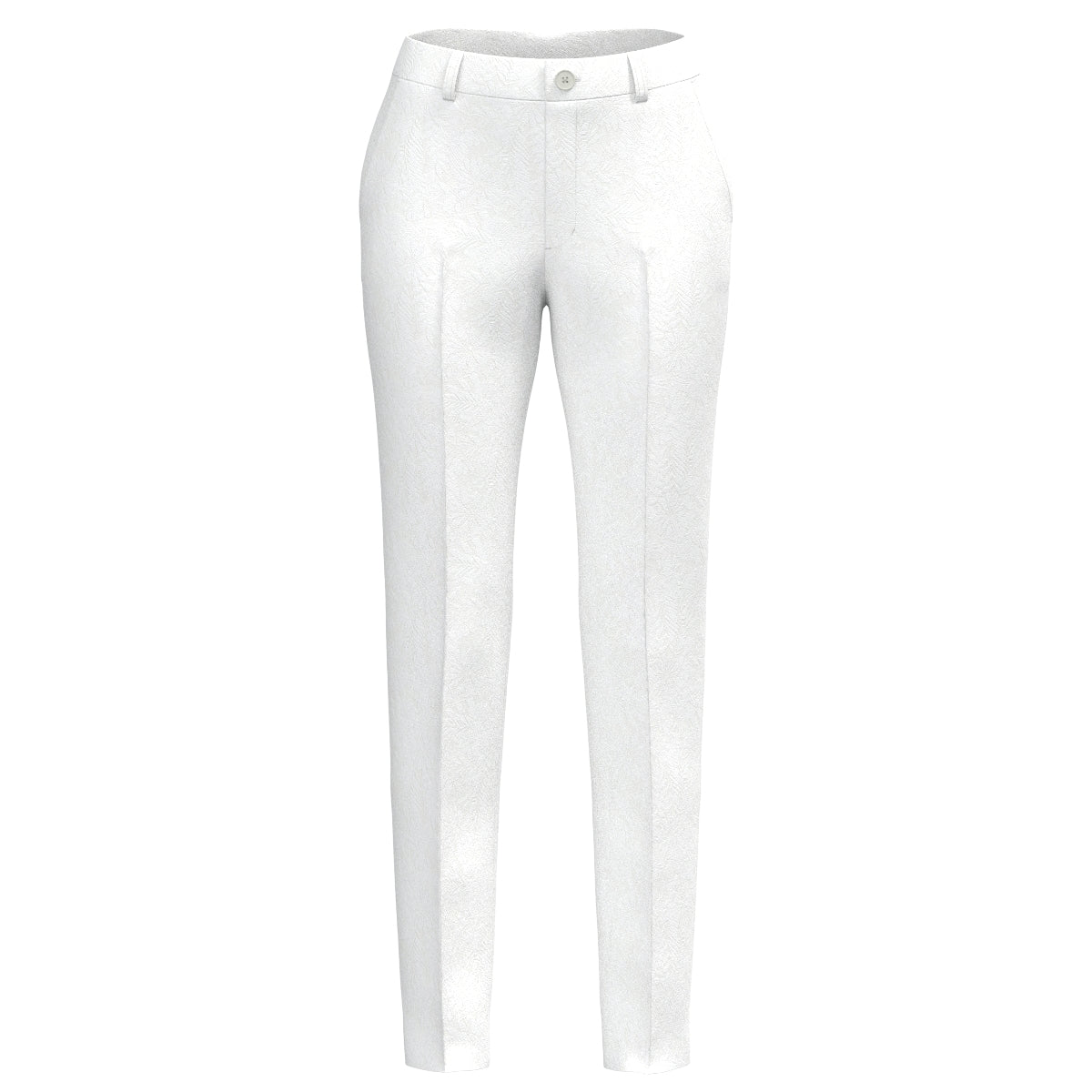 WOMEN ストレッチフラワーJQ ロングパンツ ホワイト