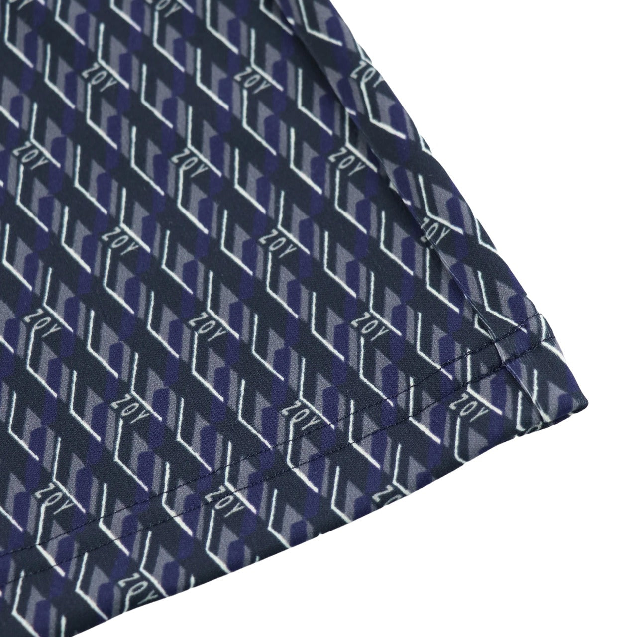 Men's geometric print pullover with turtleneck in grey