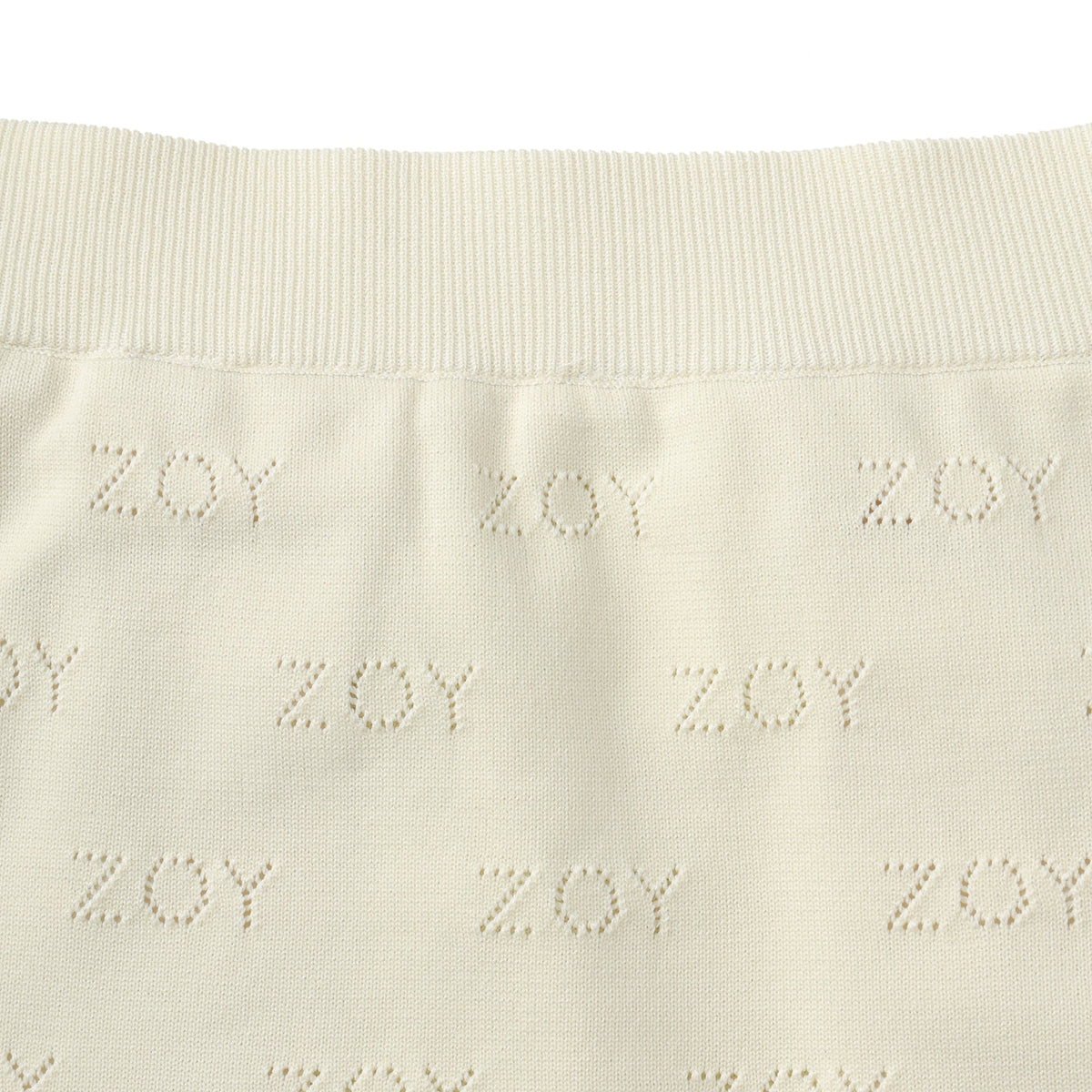【24AW新作】WOMENS ZOYアイレット天竺プレーティング スカート(防風裏地付) エクリュ 071644318 - ZOY OFFICIAL