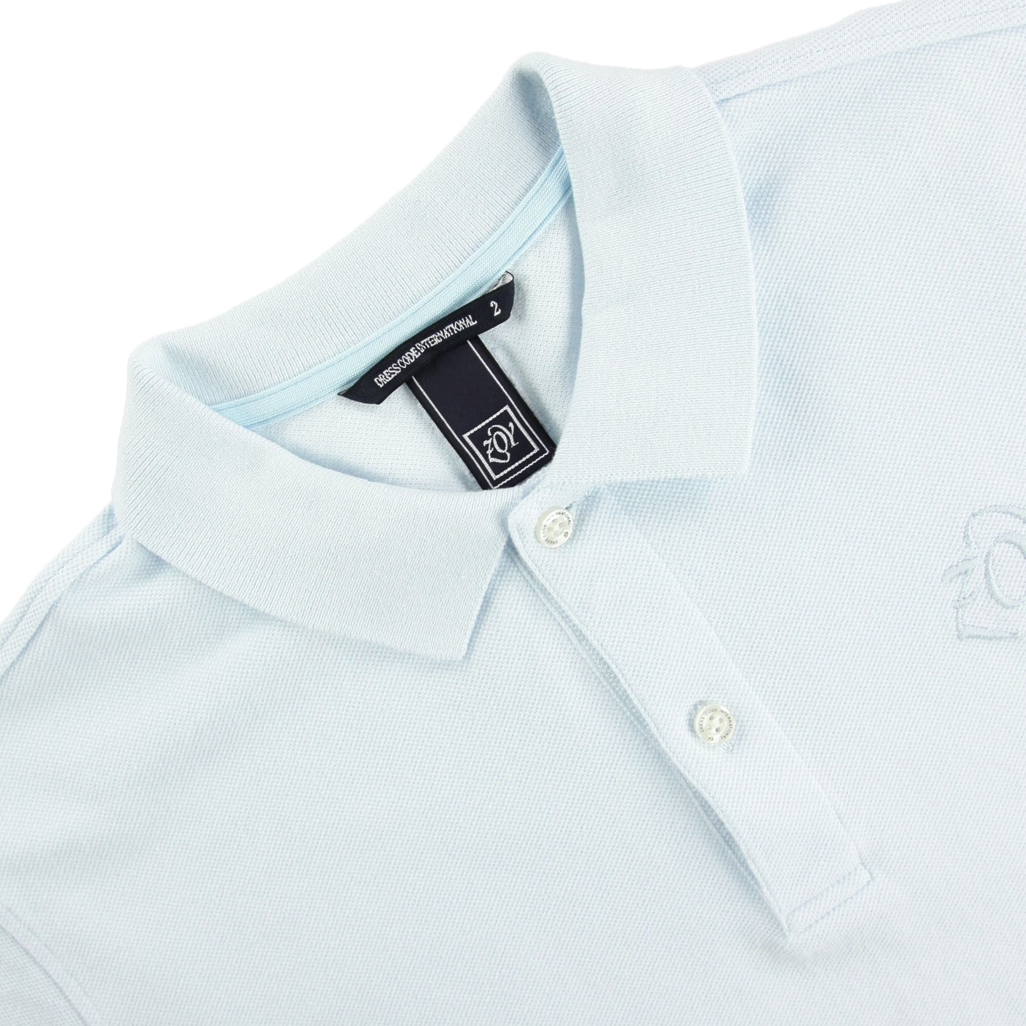 【24SS新作】MENS 30/2コーマ鹿の子ガーメントダイ 半袖ポロシャツ アイスブルー 071442008 - ZOY OFFICIAL