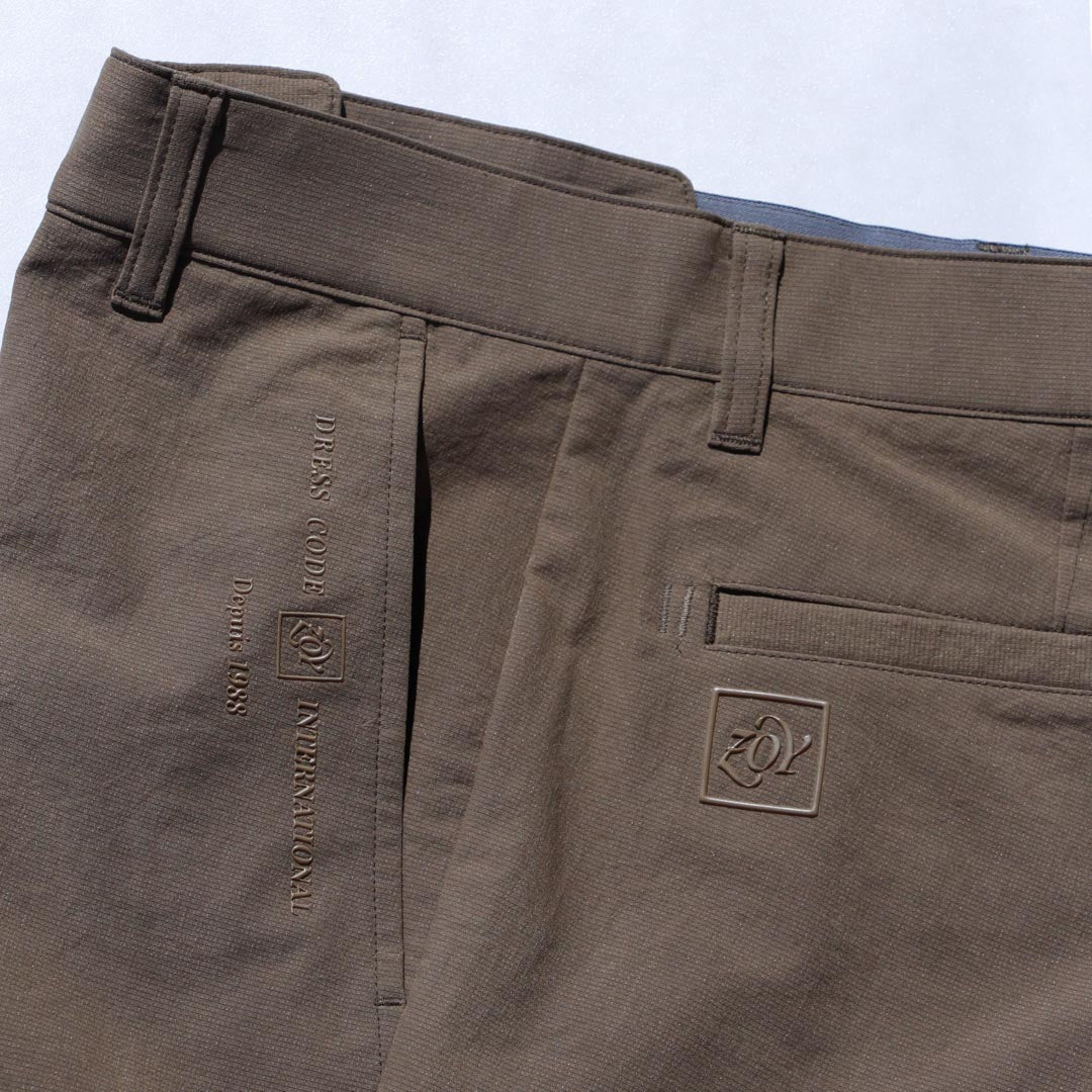 【24SS新作】MENS COOLDOTS ミニリップストップ ロングパンツ キャメル 071442413 - ZOY OFFICIAL
