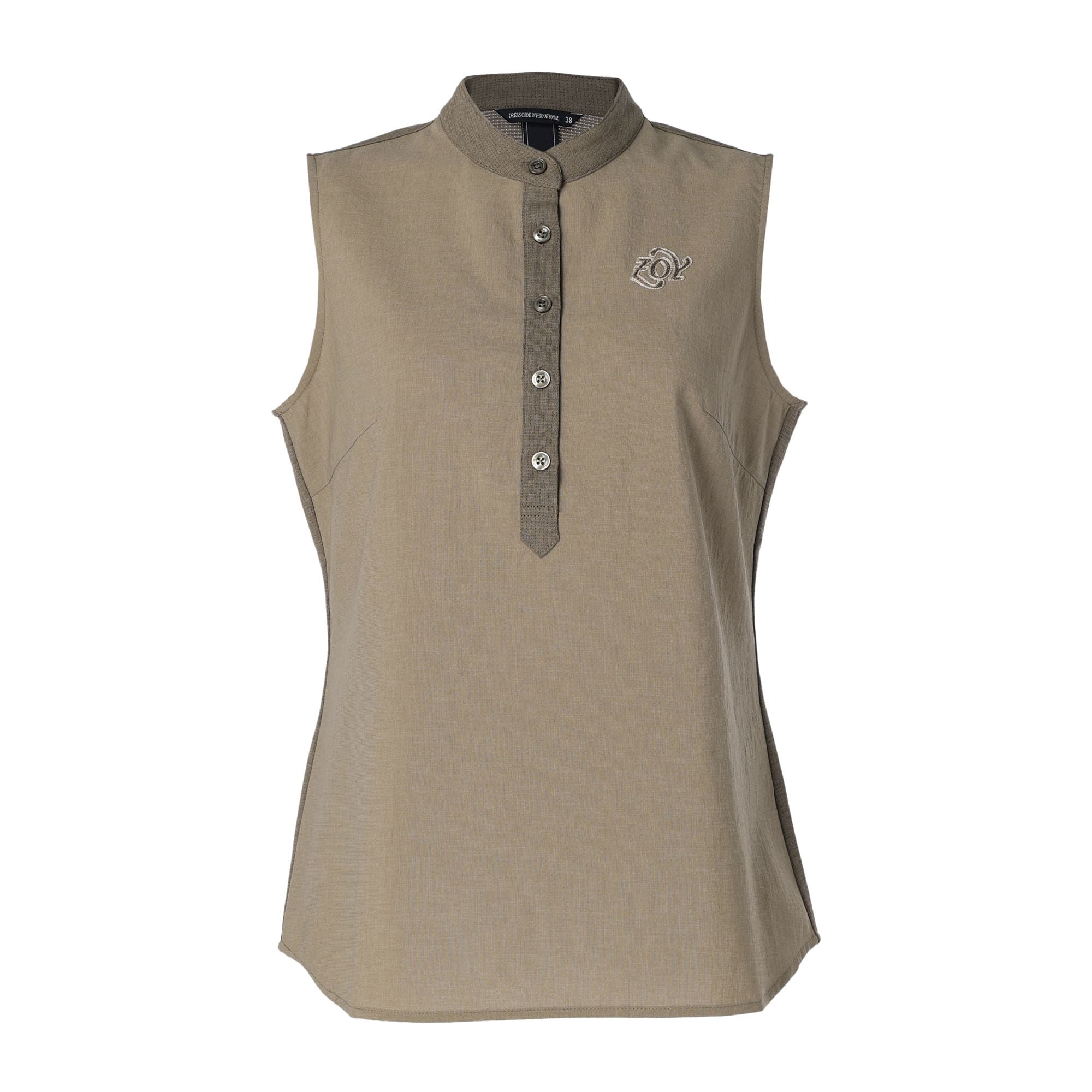 【24SS新作】WOMENS DOT MESH COOL スリーブレスシャツ サンドベージュ 071642025 - ZOY OFFICIAL