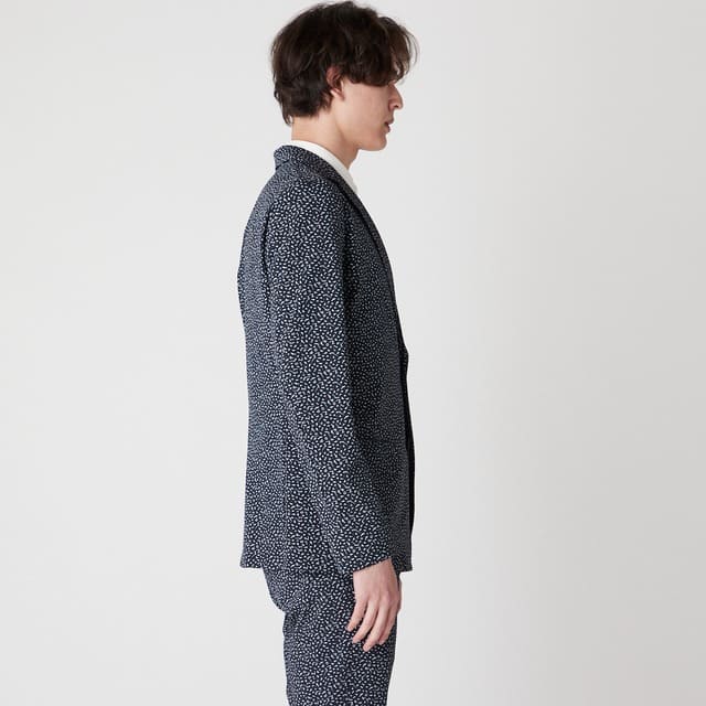 MENS マイクロリップストレッチ ジャケット ネイビー 071422118 - ZOY OFFICIAL