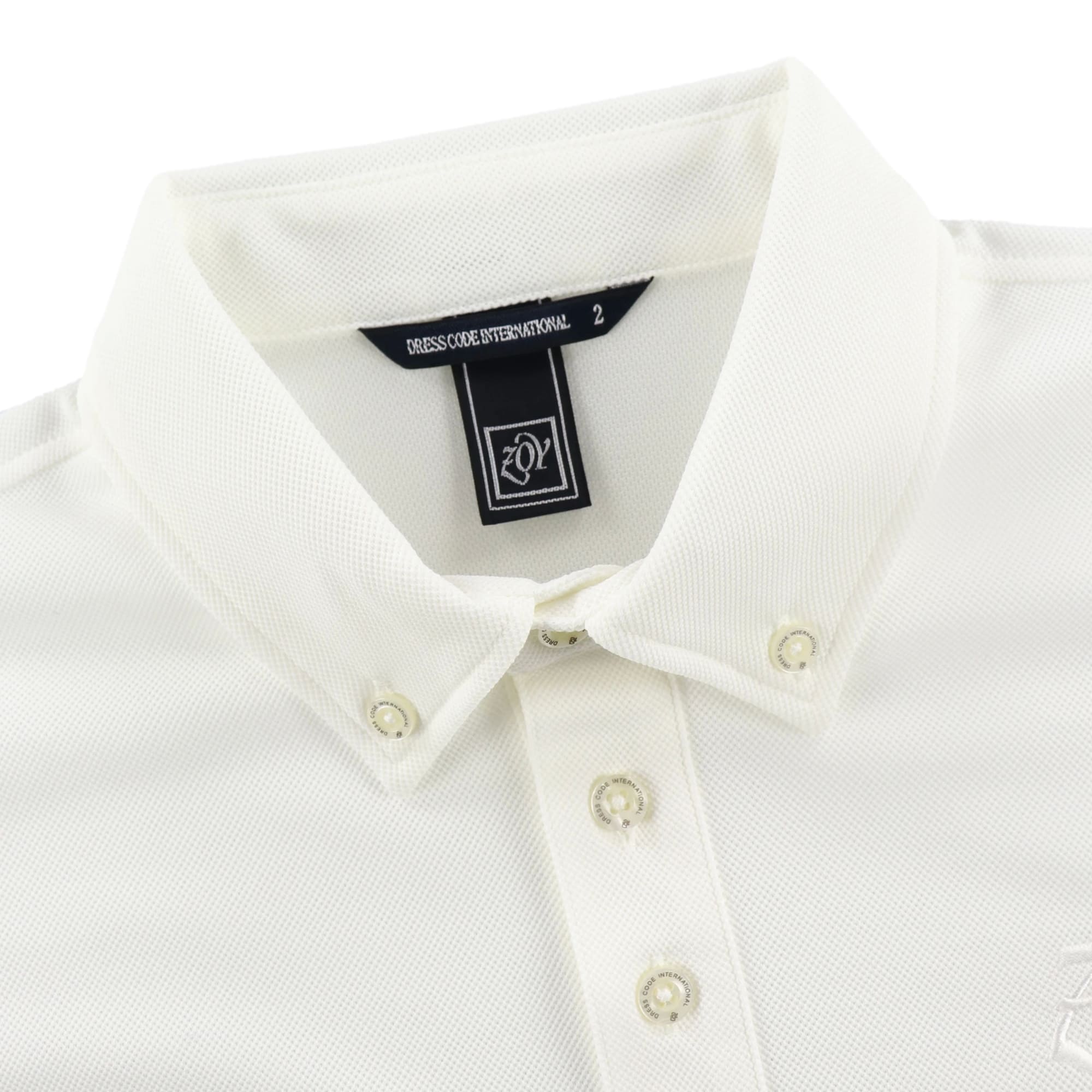 MENS ストレッチ鹿の子 半袖シャツ ホワイト 071432009 - ZOY OFFICIAL